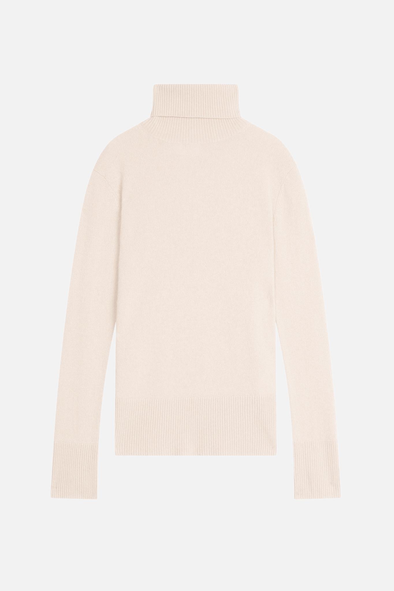 FORNET pull col roulé neige 100% cachemire