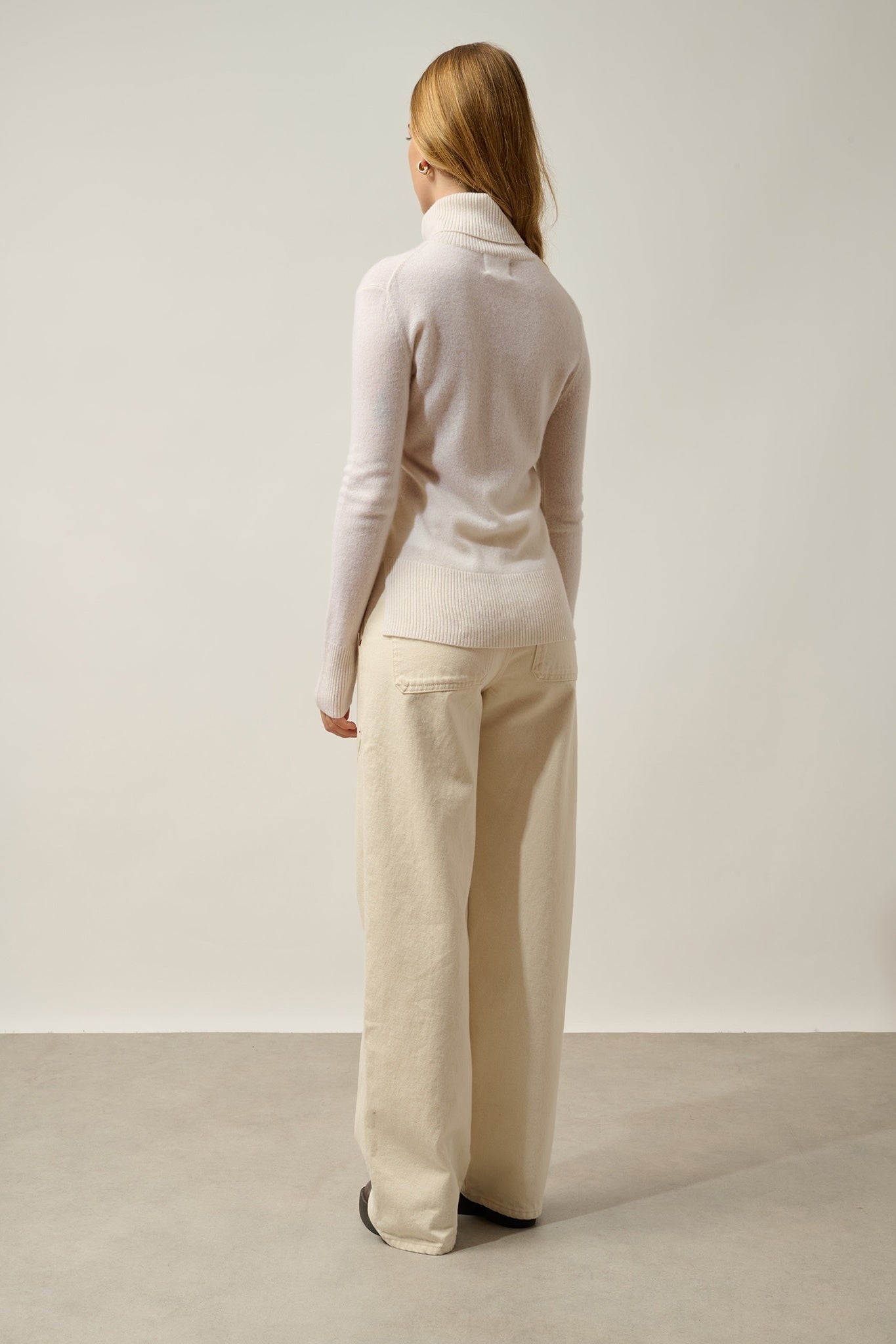 FORNET Rollkragenpullover Schnee 100% Kaschmir