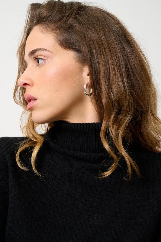 FORNET black turtleneck sweater 100% cashmere