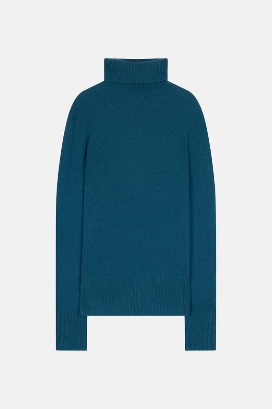 FORNET Rollkragenpullover Pfau 100% Kaschmir