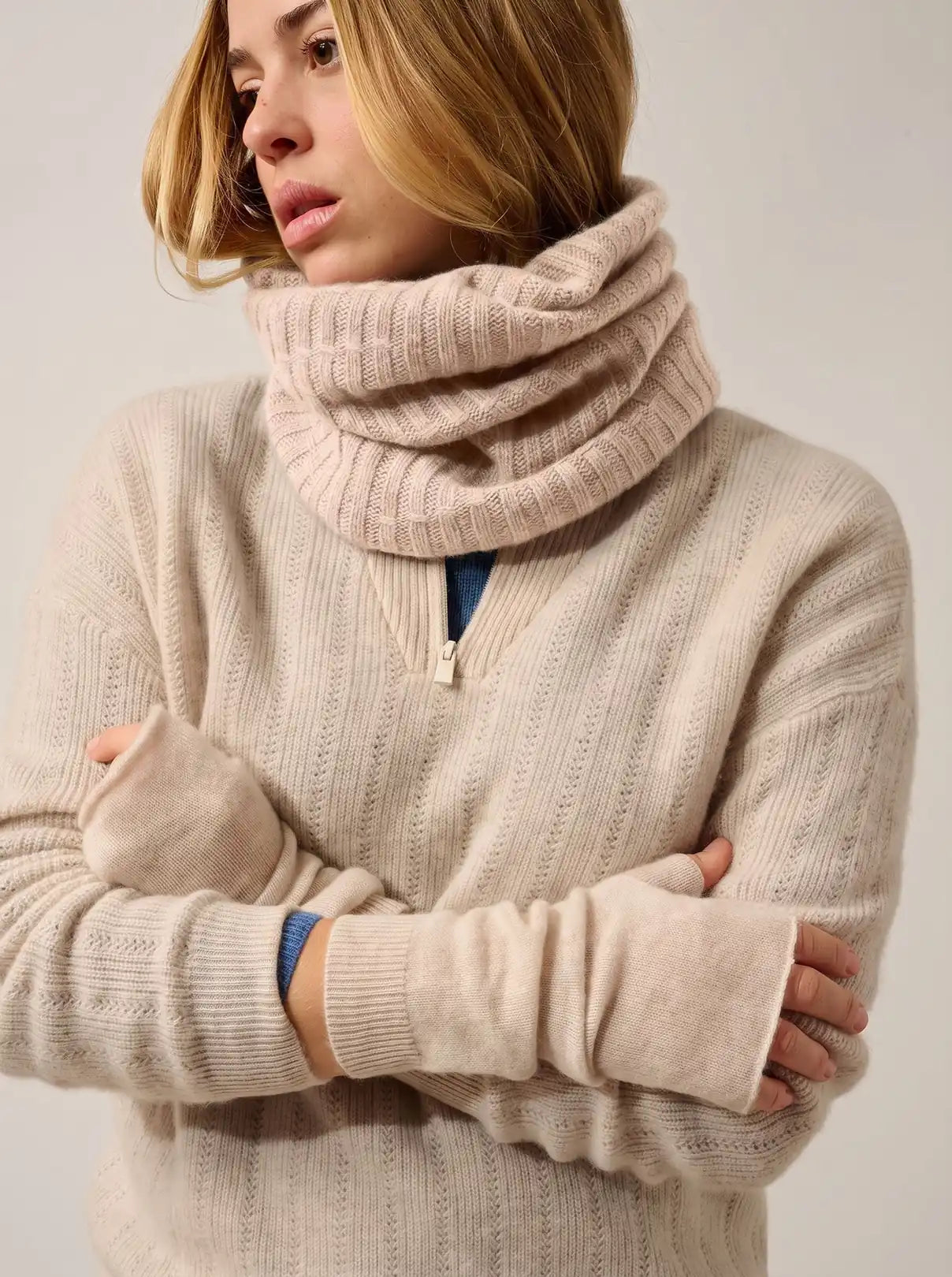 FLORIAN Tour de Cou 6 Fils Beige Chiné