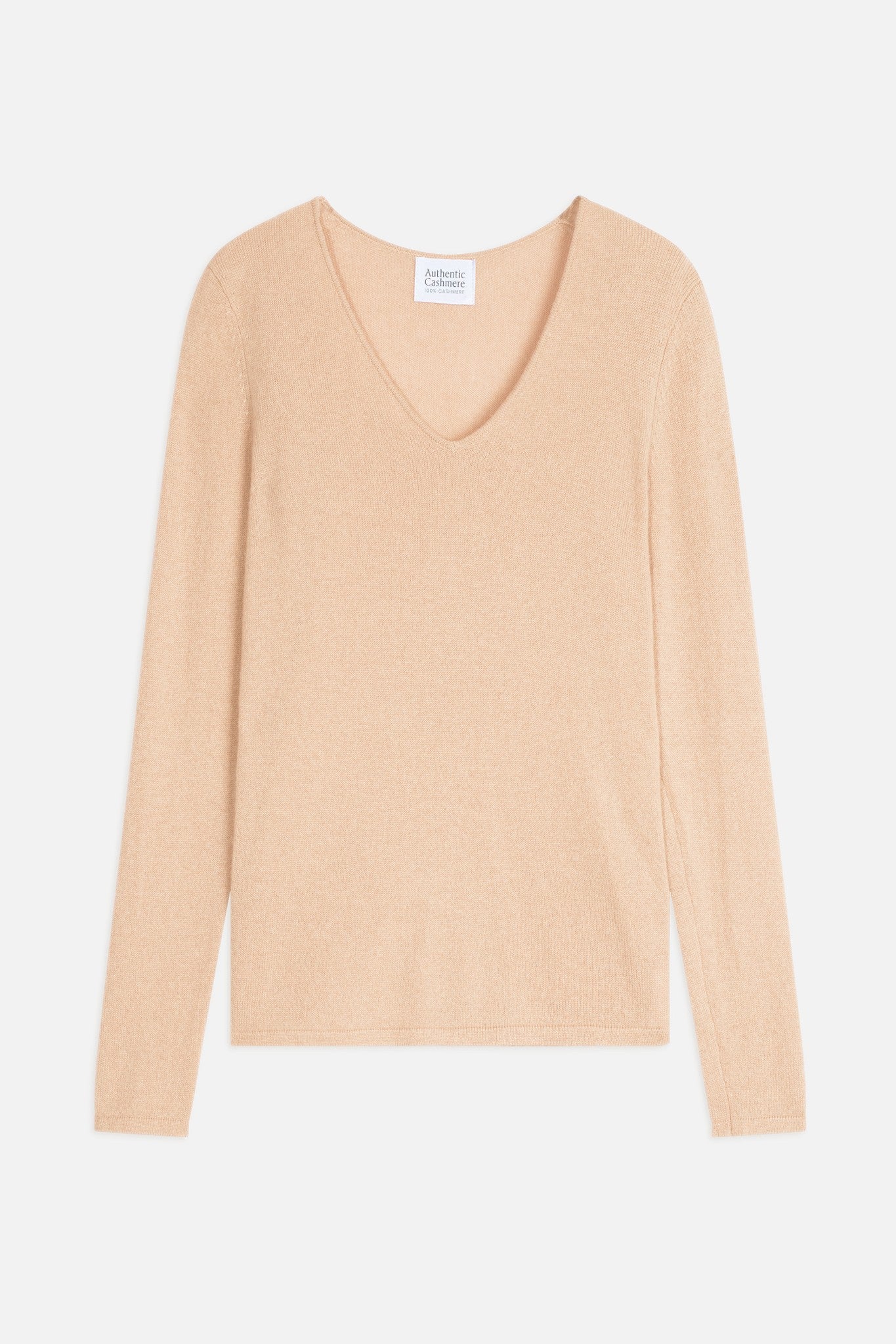 galise pull col v beige 100% cachemire