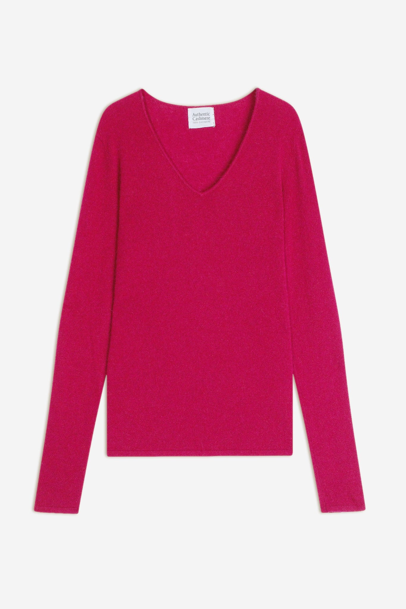 galise pull col v fuchsia 100% cachemire