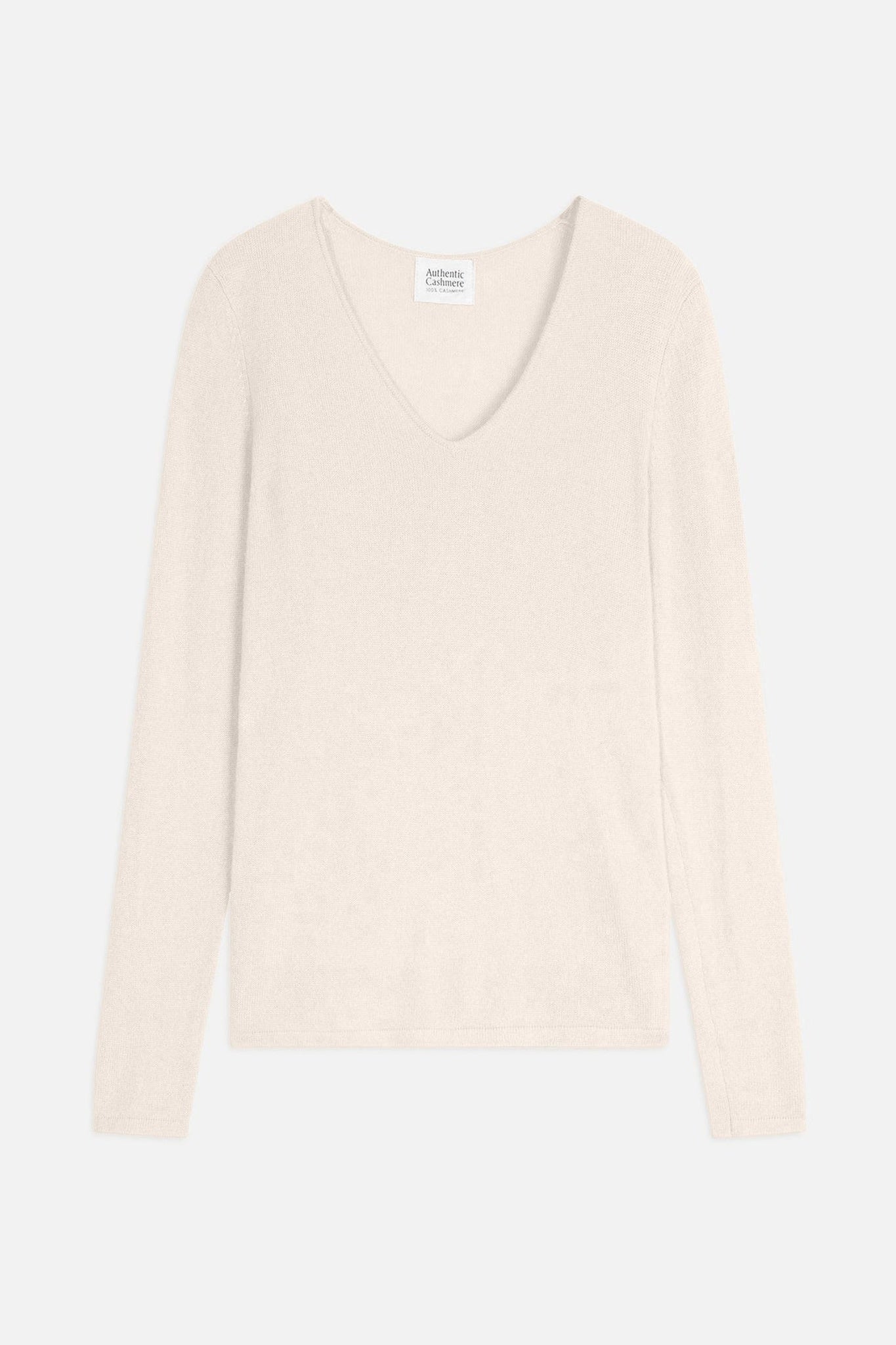 GALISE ivory v-neck sweater 100% cashmere