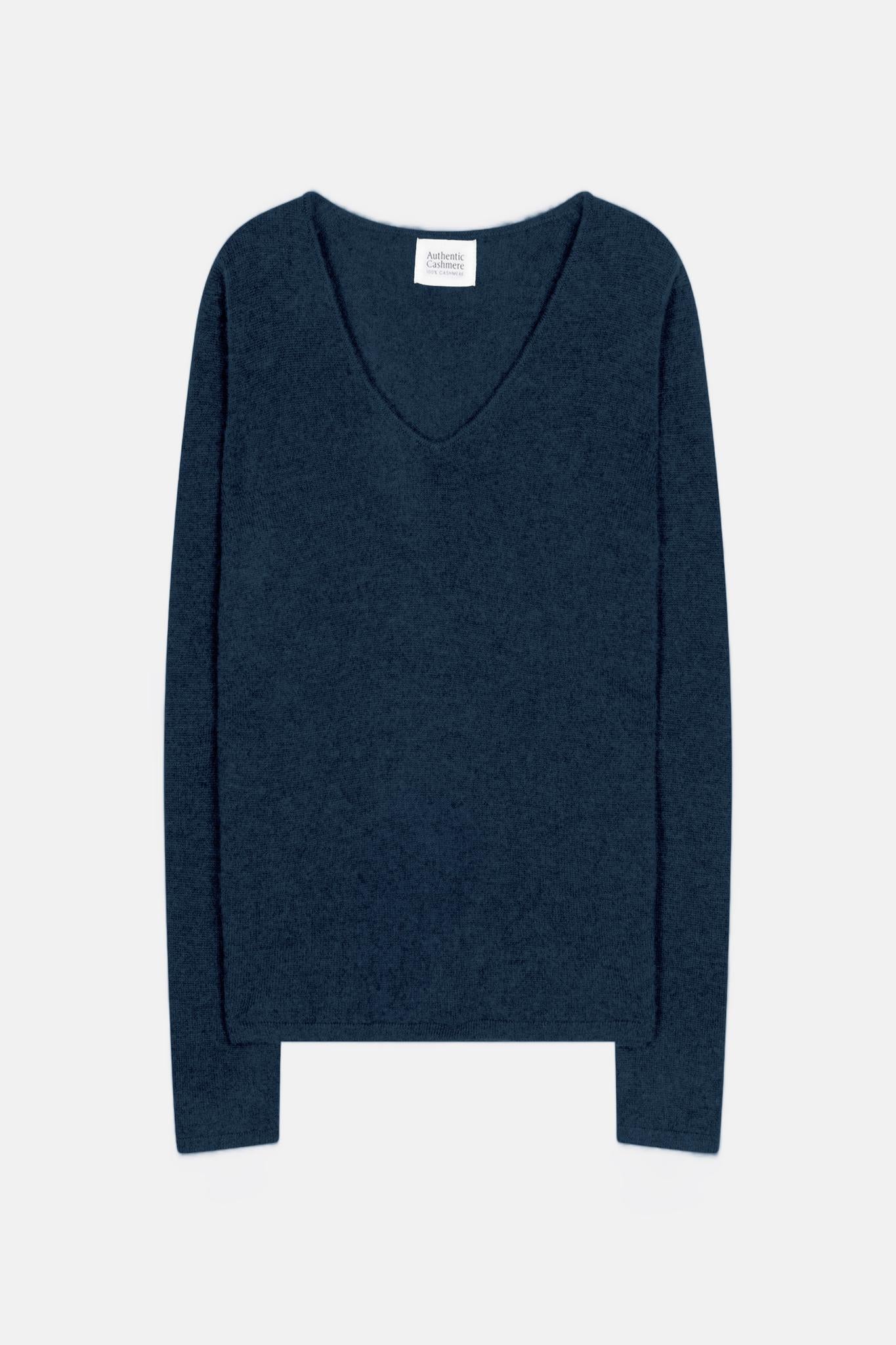 GALISE pull col v minuit 100% cachemire