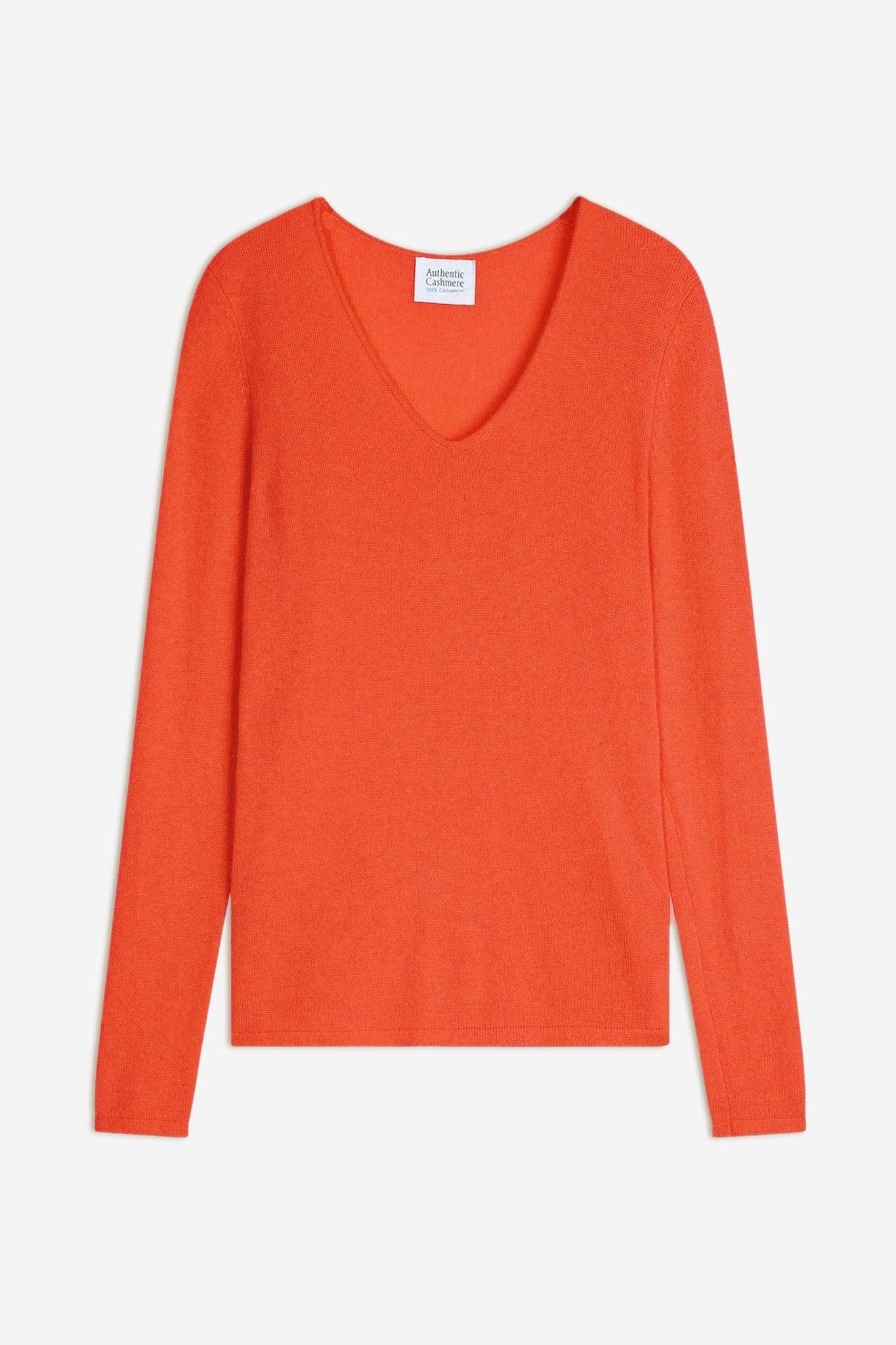 GALISE Pullover mit V-Ausschnitt orange 100% Kaschmir