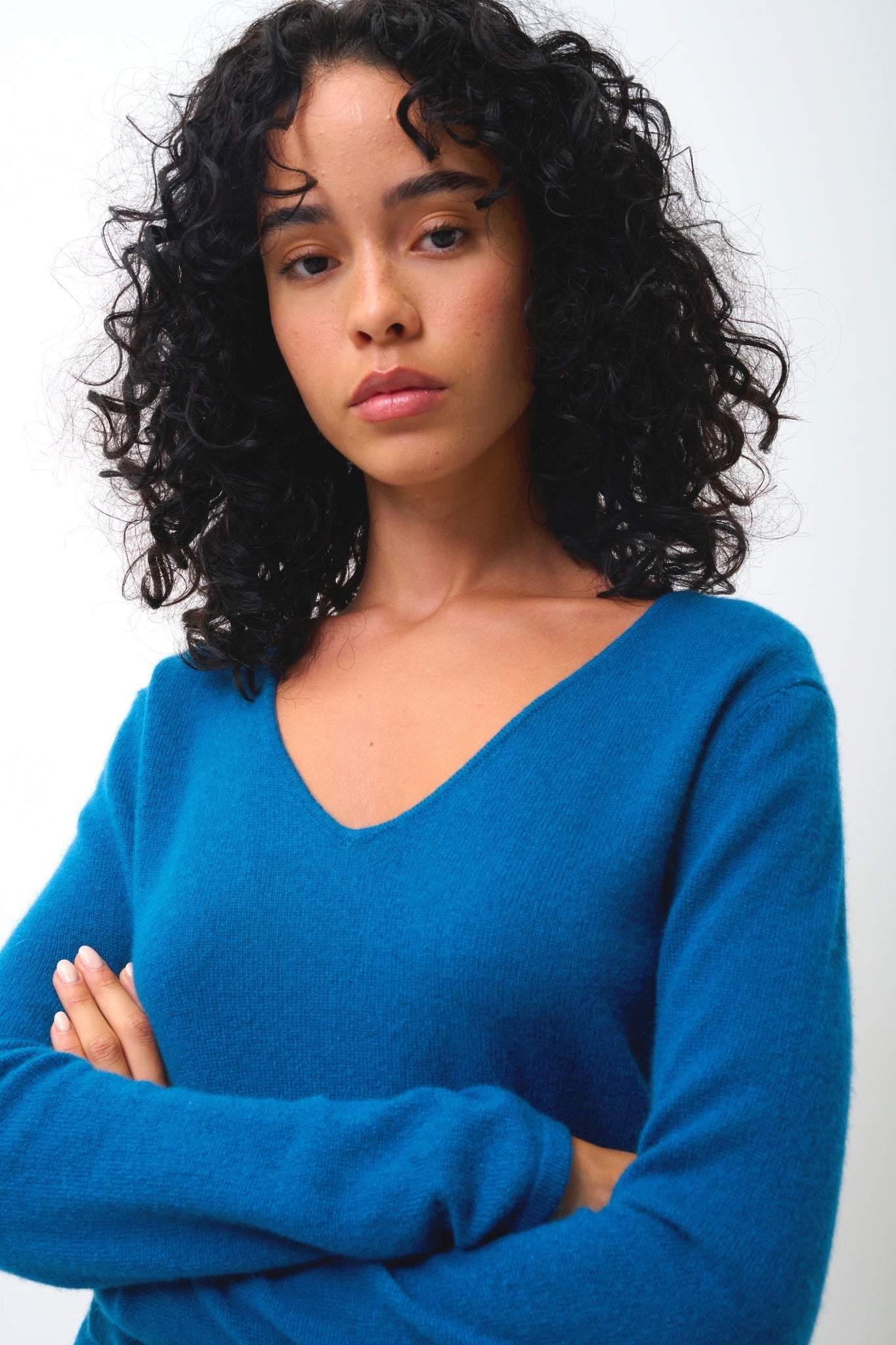 GALISE pull col v paon 100% cachemire