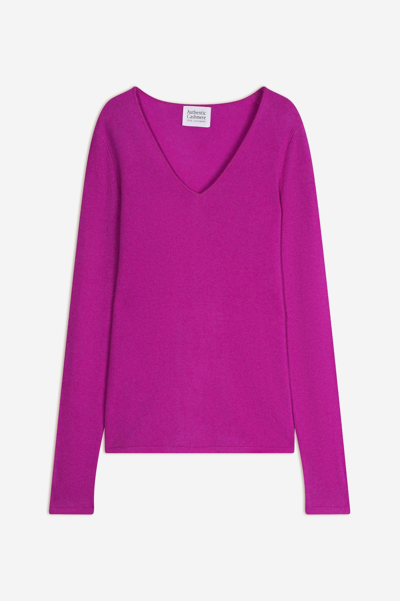 galise pull col v violet fluo 100% cachemire