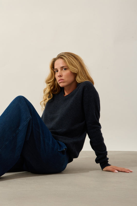 gardoria pull col v caviar 100% cachemire