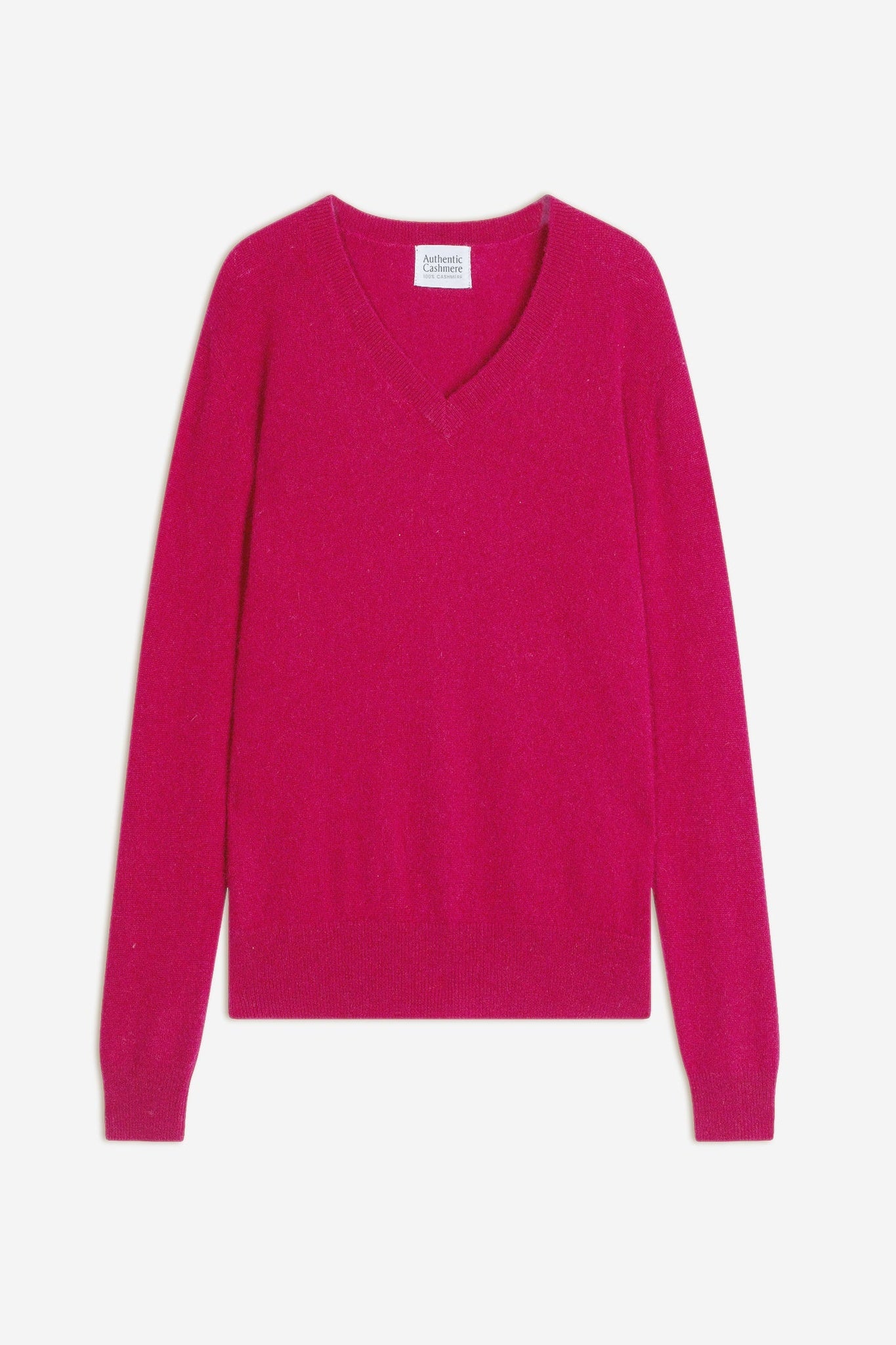GARDORIA Pullover mit V-Ausschnitt fuchsia 100% Kaschmir