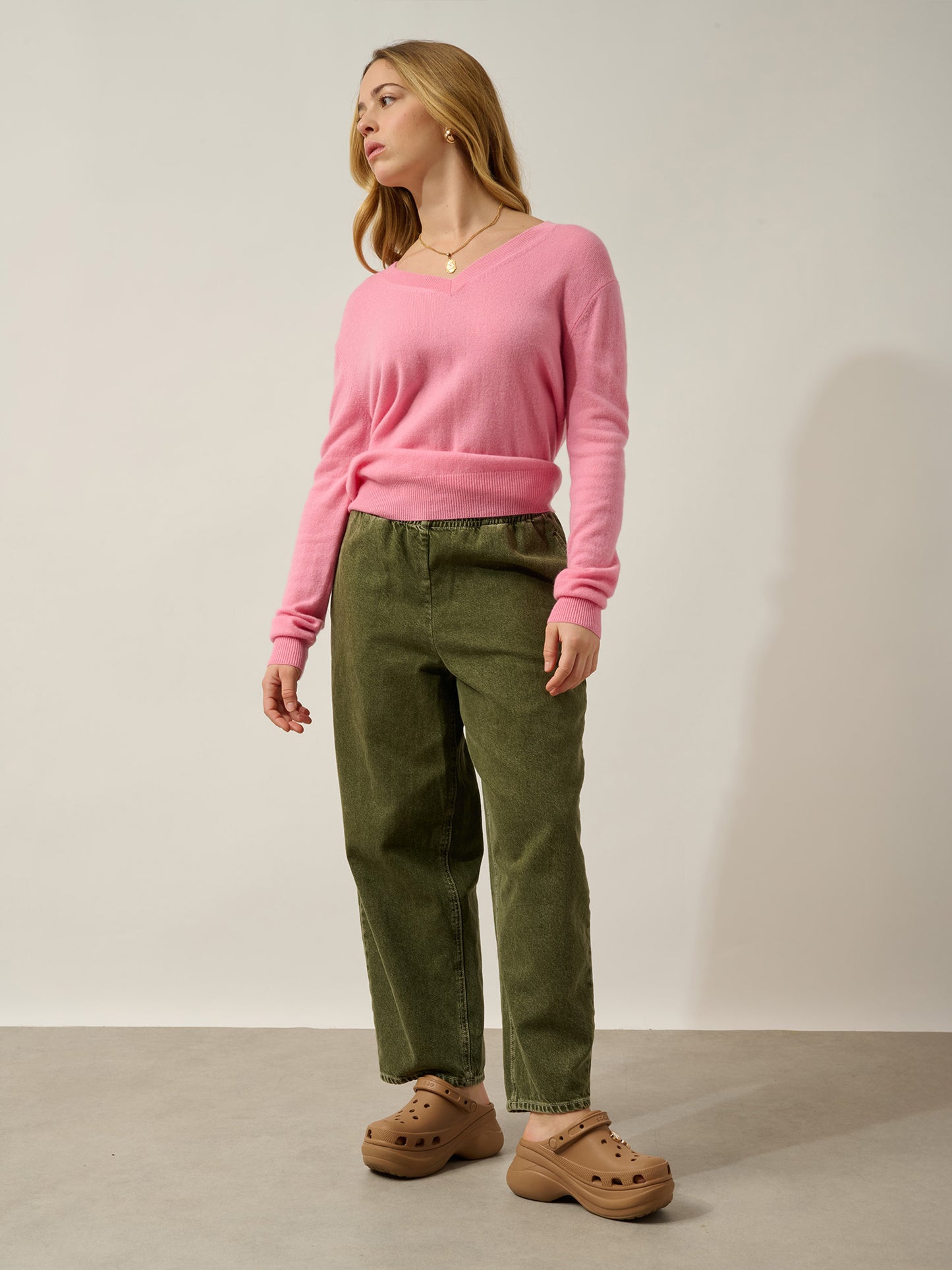 GARDORIA v-neck sweater malabar 100% cashmere