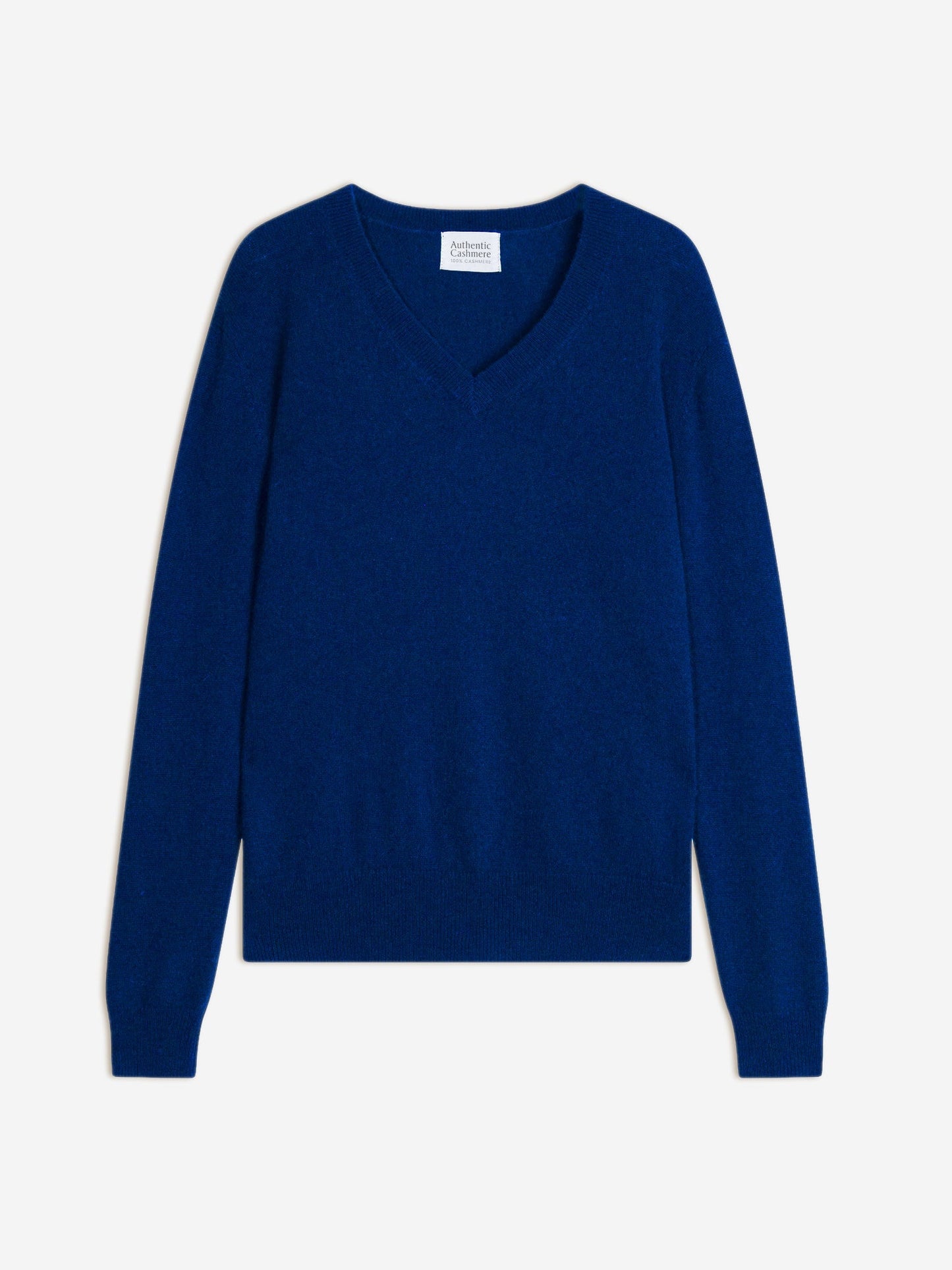 GARDORIA ultramarinblauer Pullover mit V-Ausschnitt, 100 % Kaschmir