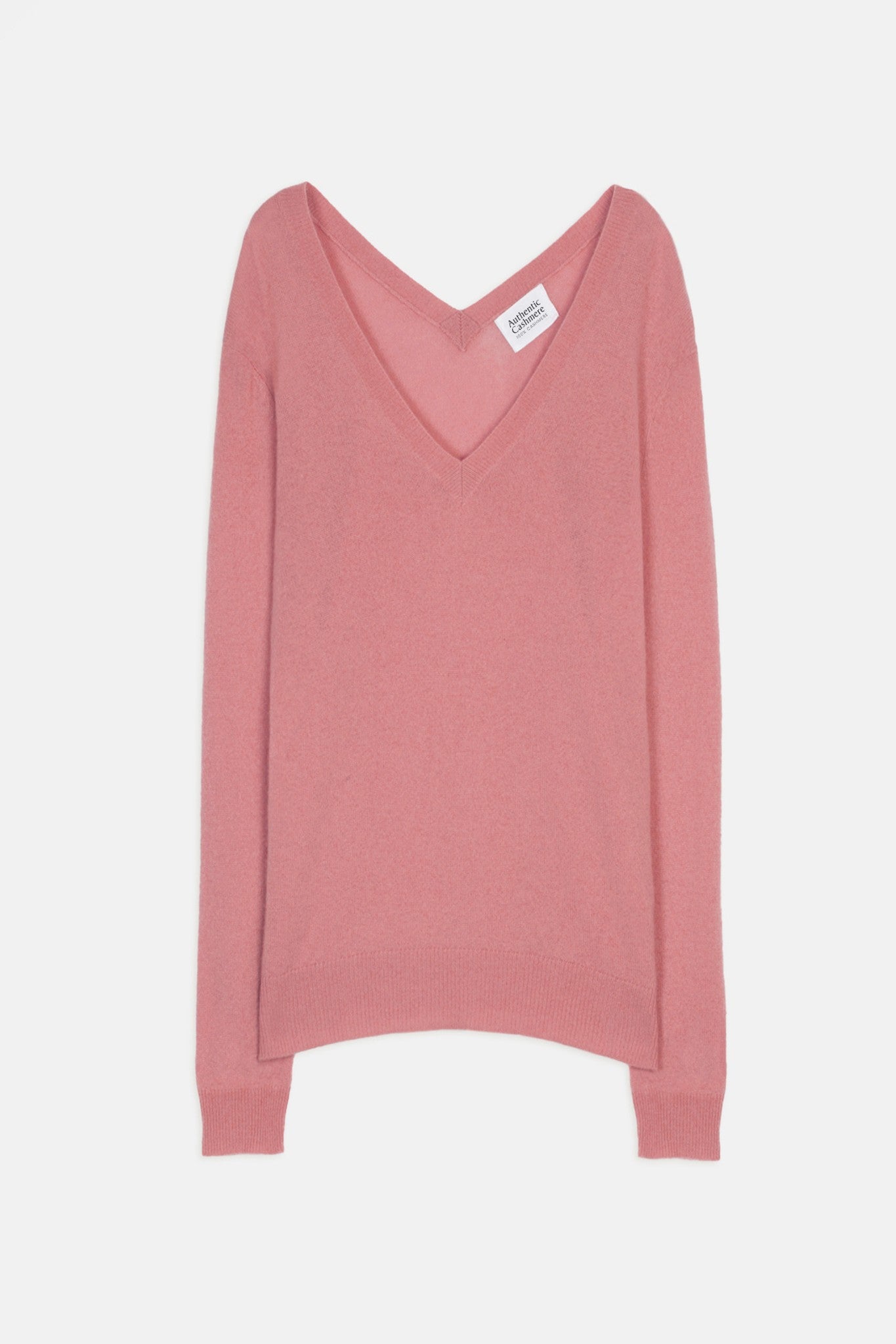 giegn pull col v devant et dos pétale 100% cachemire