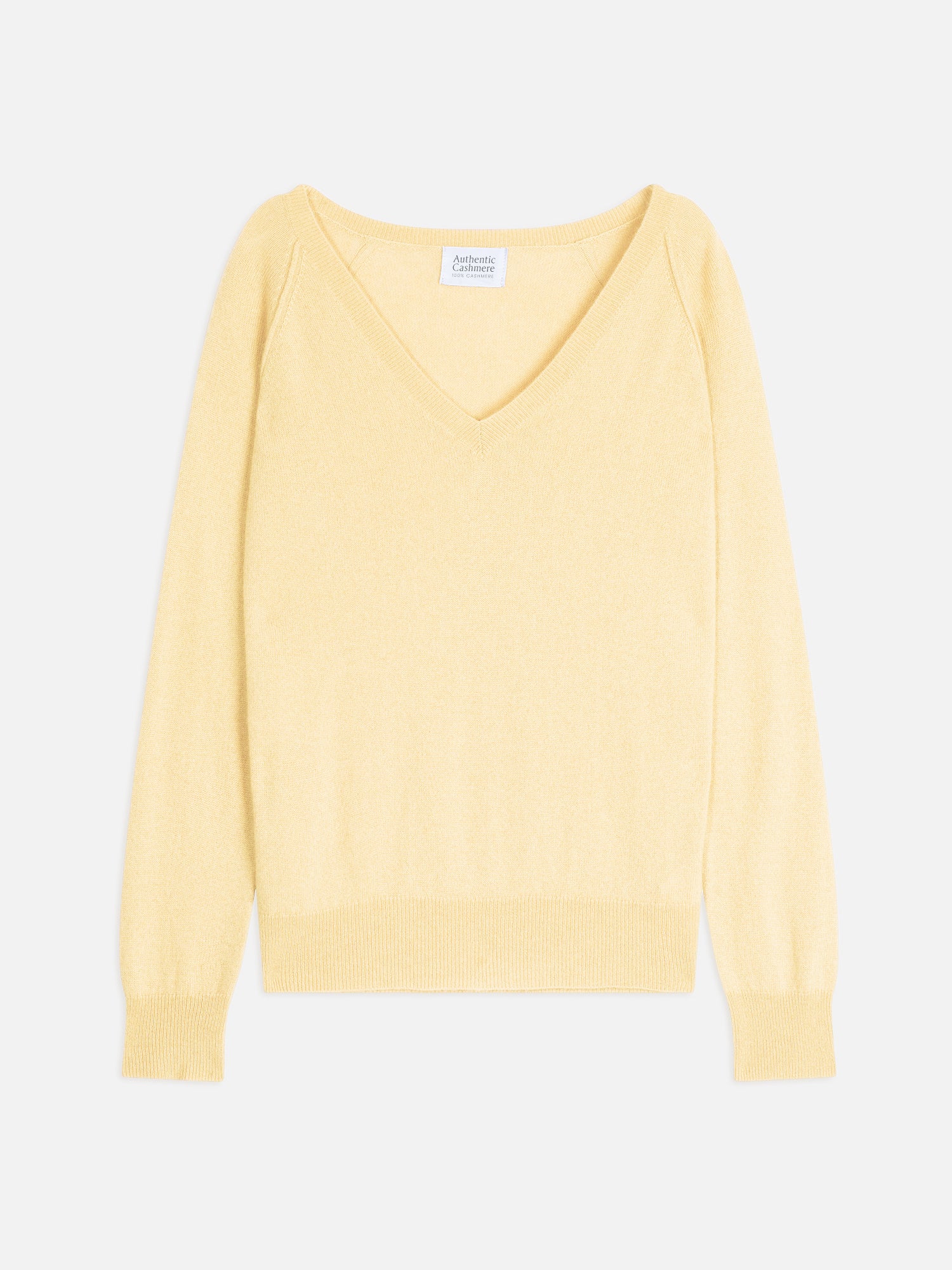 GIUSALET pull col v limonade 100% cachemire