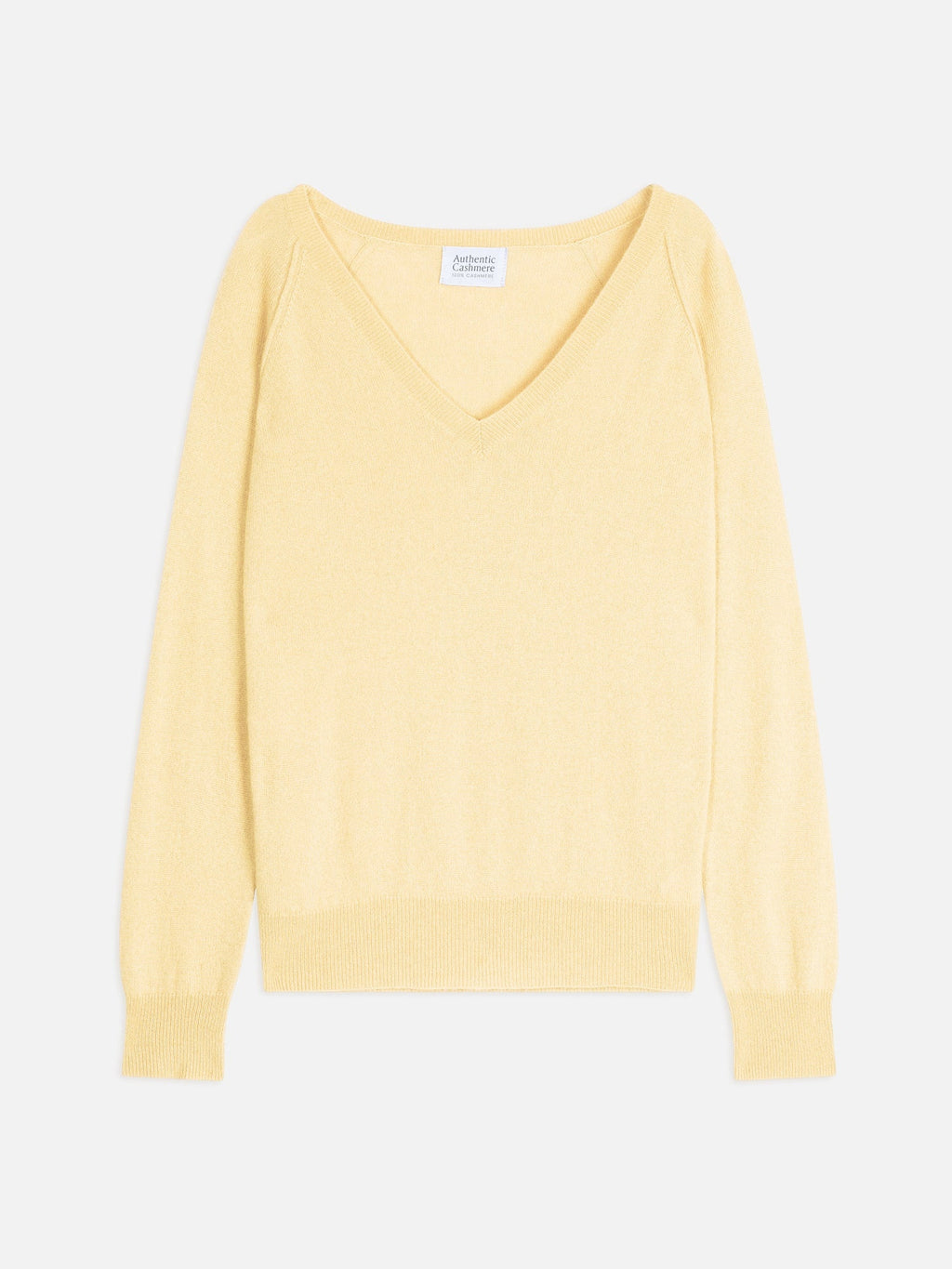 GIUSALET pull col v limonade 100% cachemire