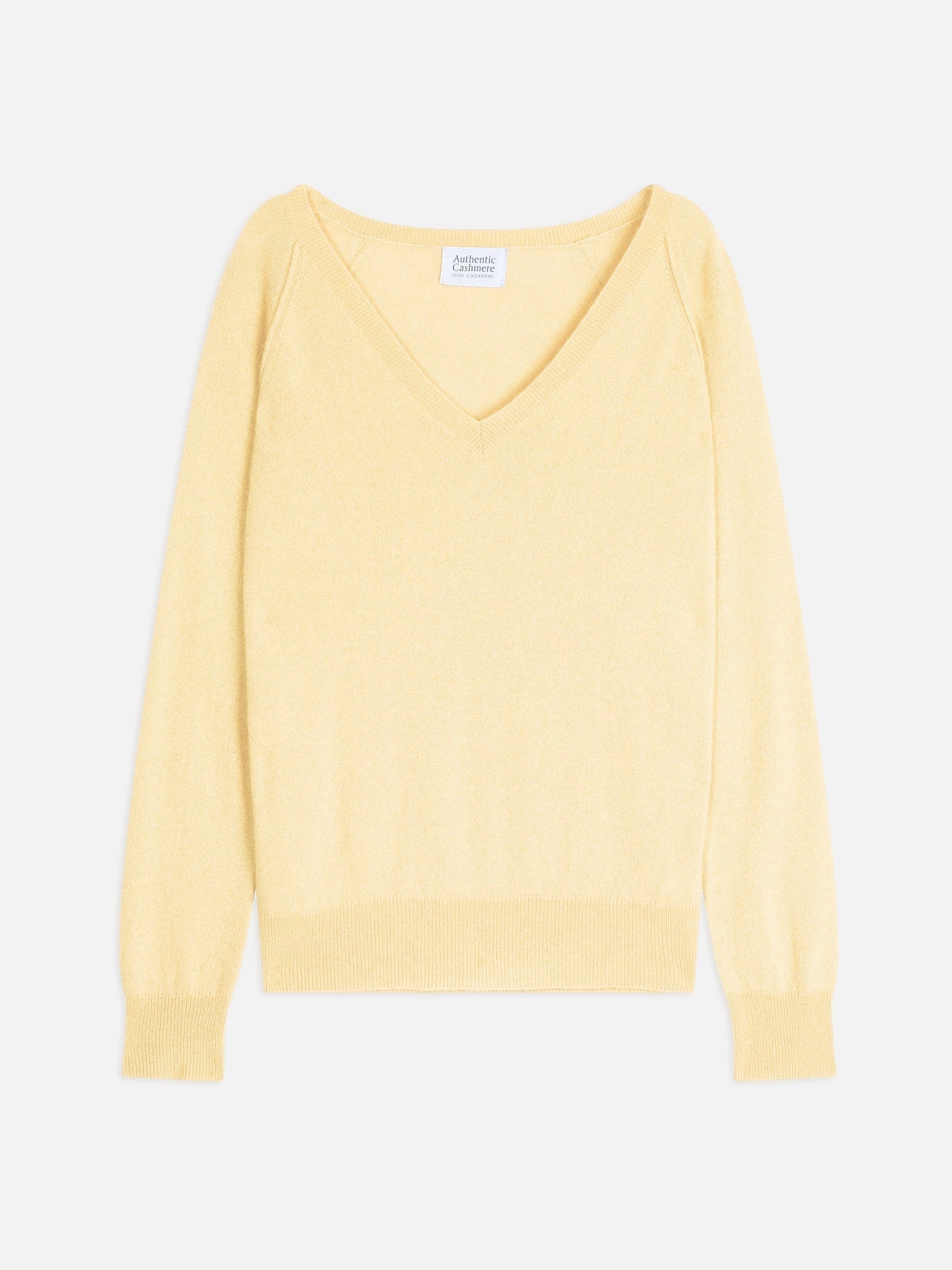 GIUSALET pull col v limonade 100% cachemire