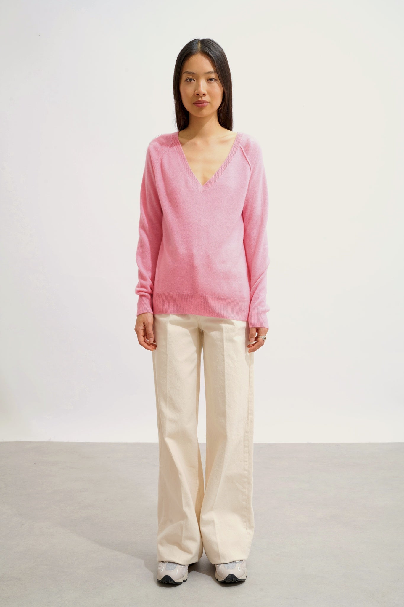 GIUSALET v-neck sweater malabar 100% cashmere