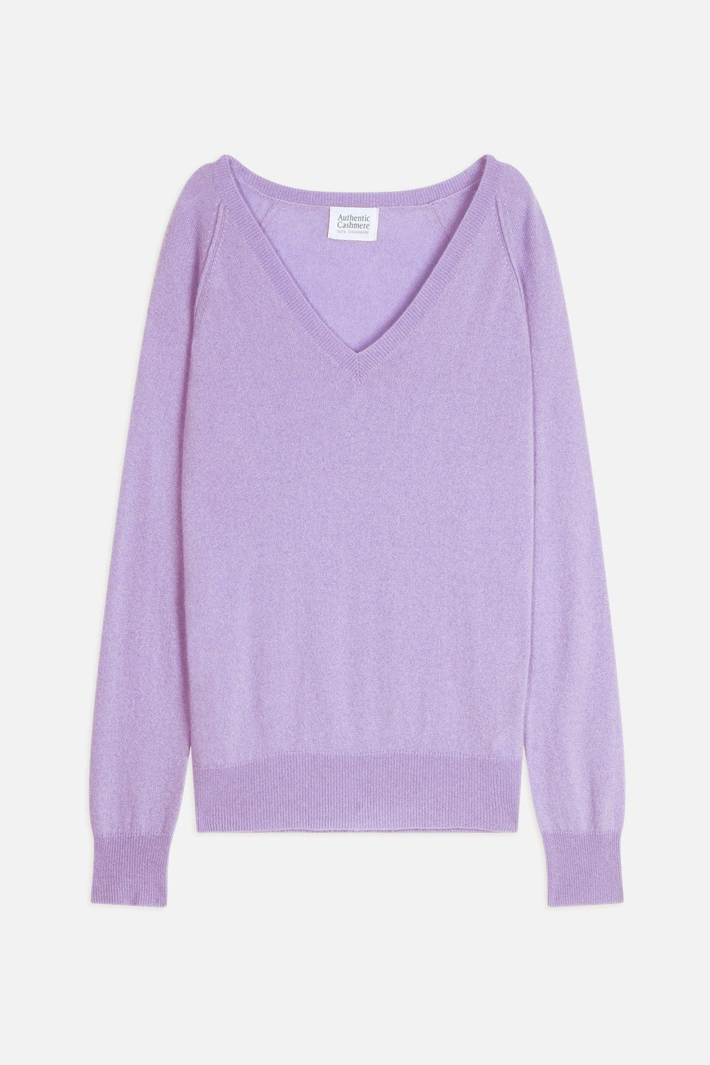 giusalet pull col v mauve 100% cachemire