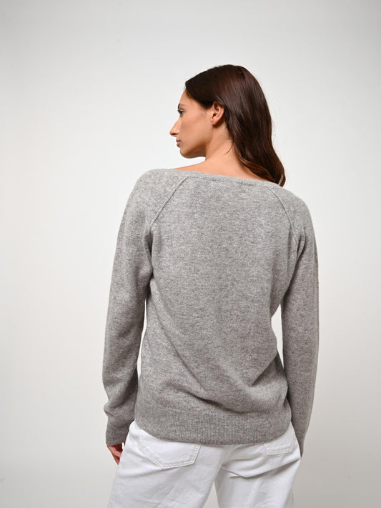 GIUSALET cloudy v-neck sweater 100% cashmere