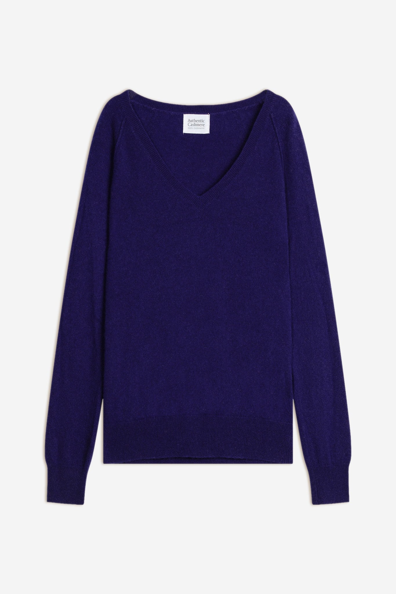 giusalet pull col v purple 100% cachemire
