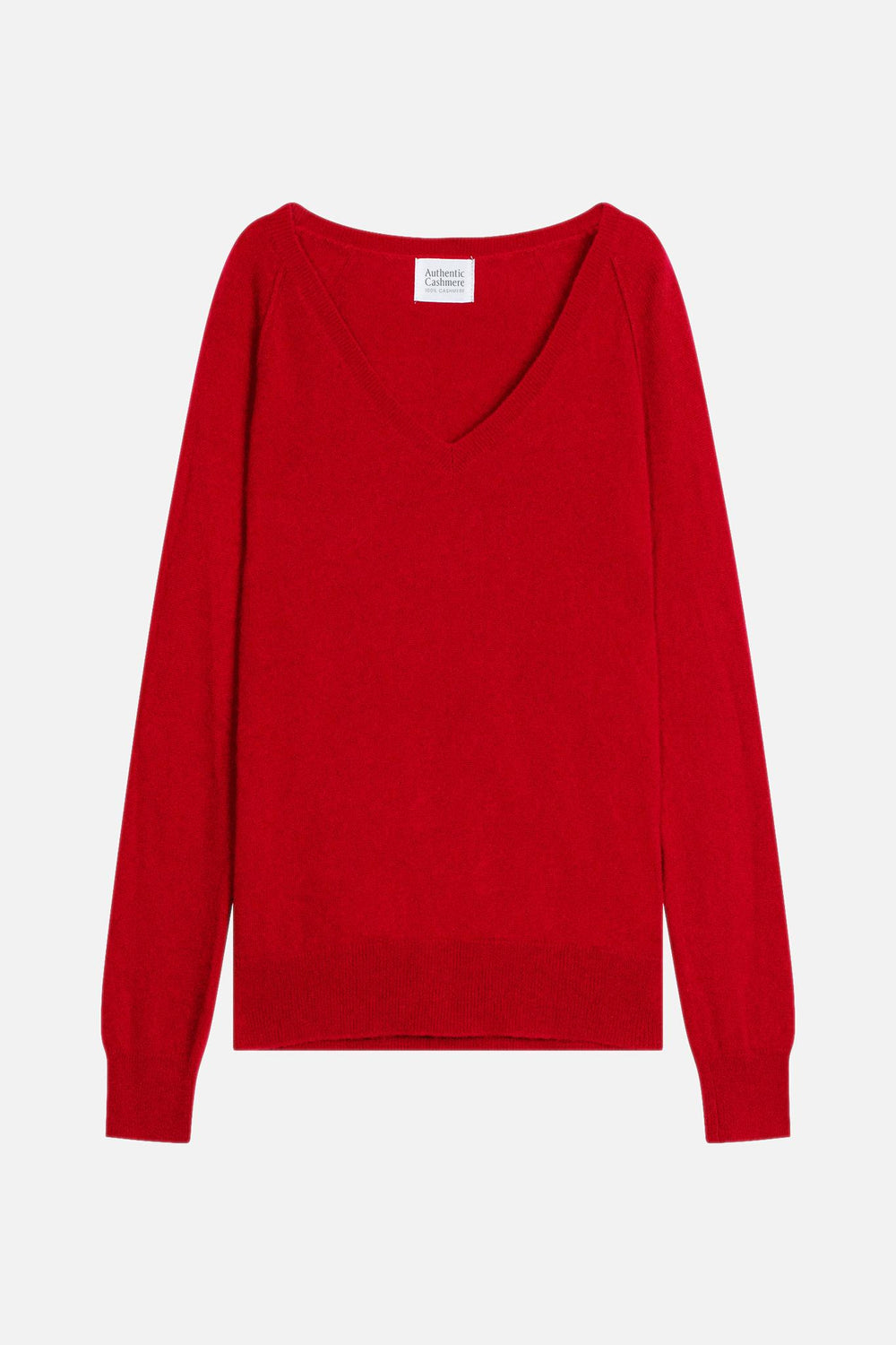 GIUSALET red v-neck sweater 100% cashmere