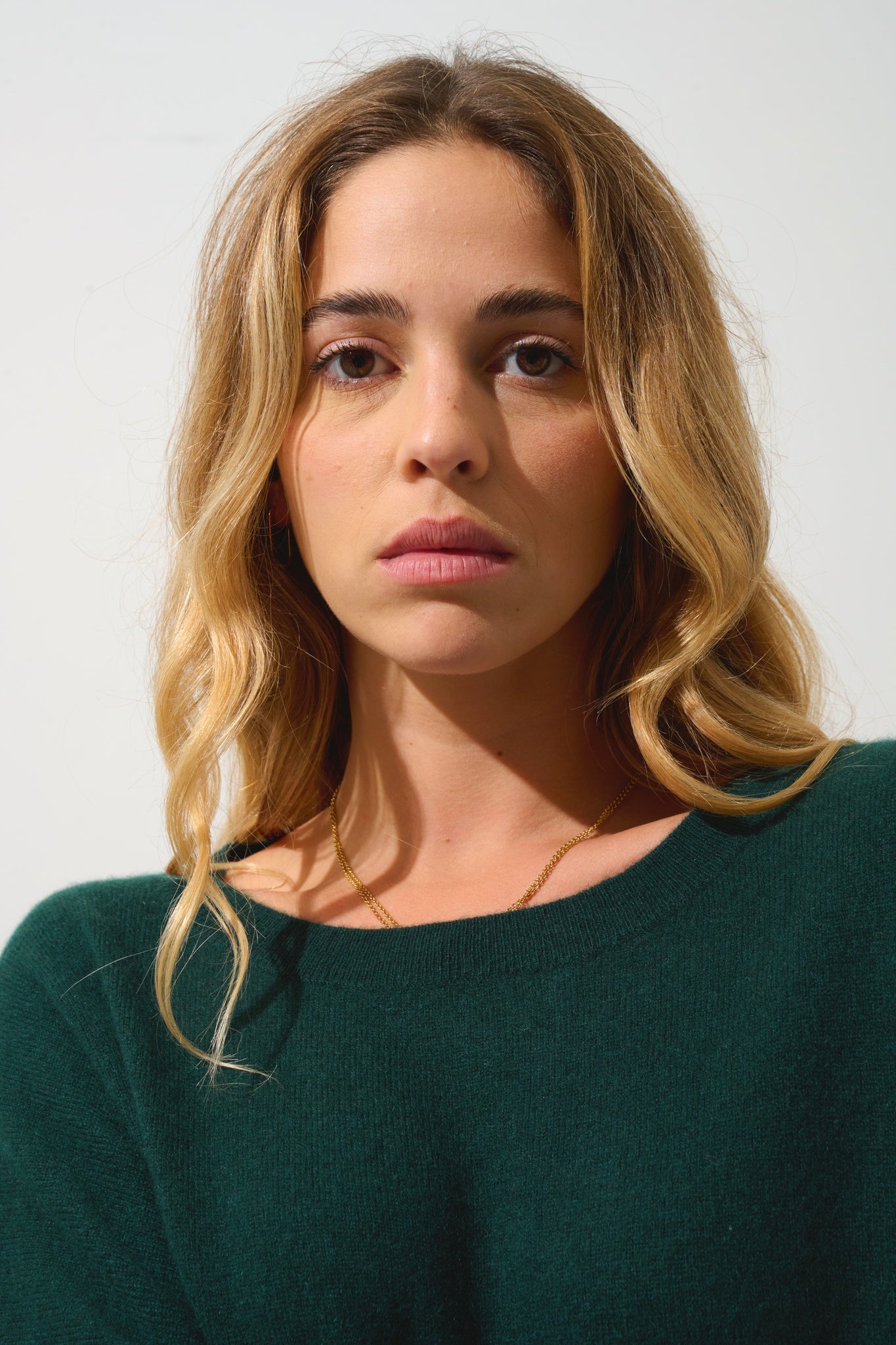 GOLÉON pull chauve souris cyprès 100% cachemire