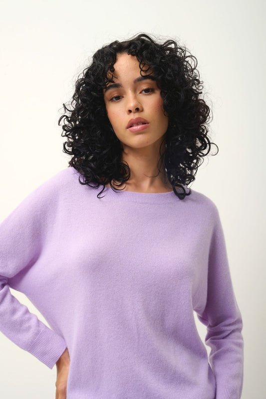 GOLÉON mauve bat sweater 100% cashmere