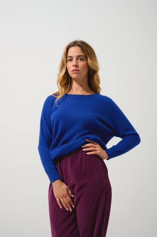 GOLÉON ultramarine bat sweater 100% cashmere