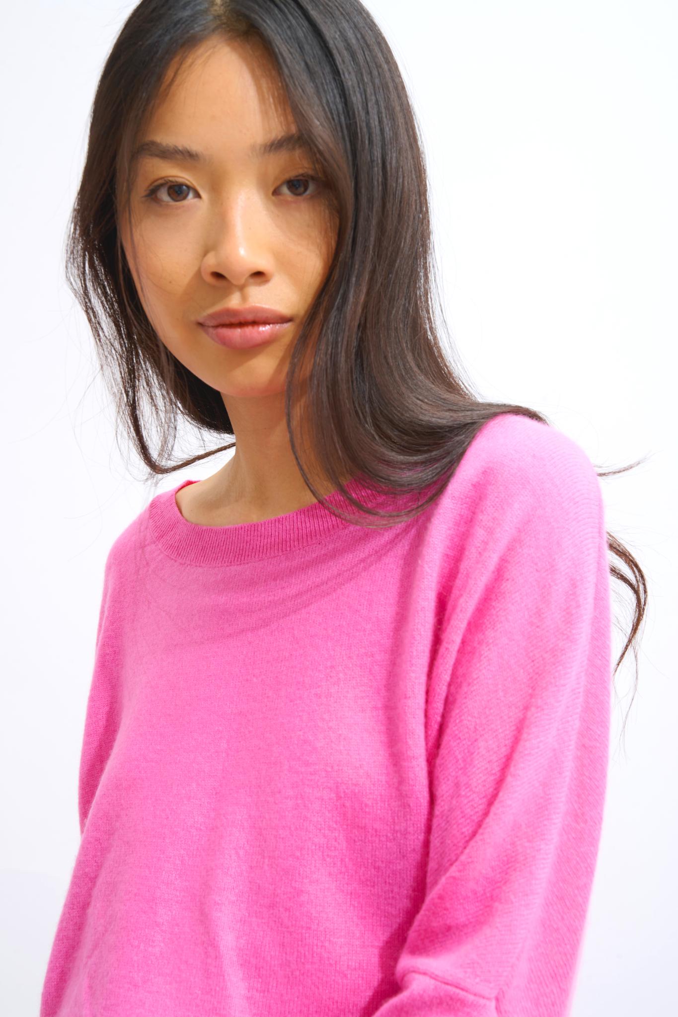GOLÉON pink bat sweater 100% cashmere