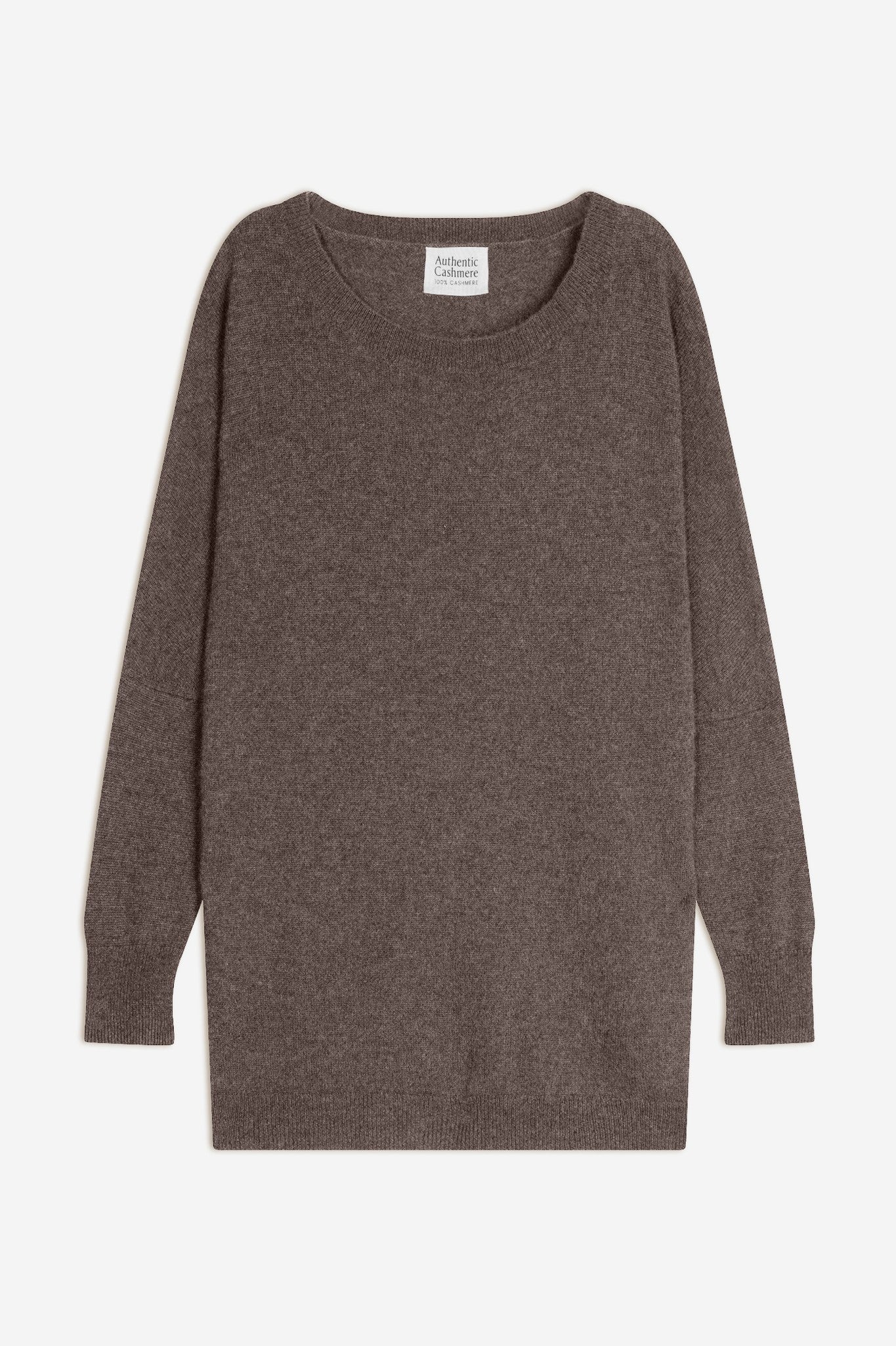 goléon pull chauve souris taupe chiné 100% cachemire