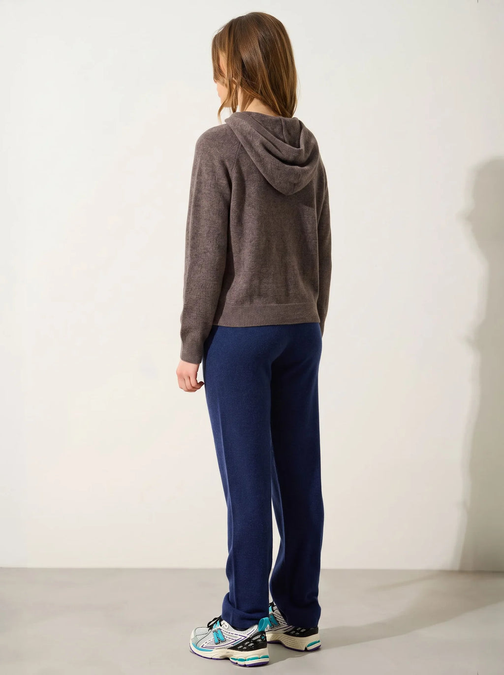 YARLSIDE Pull Capuche Taupe Chiné