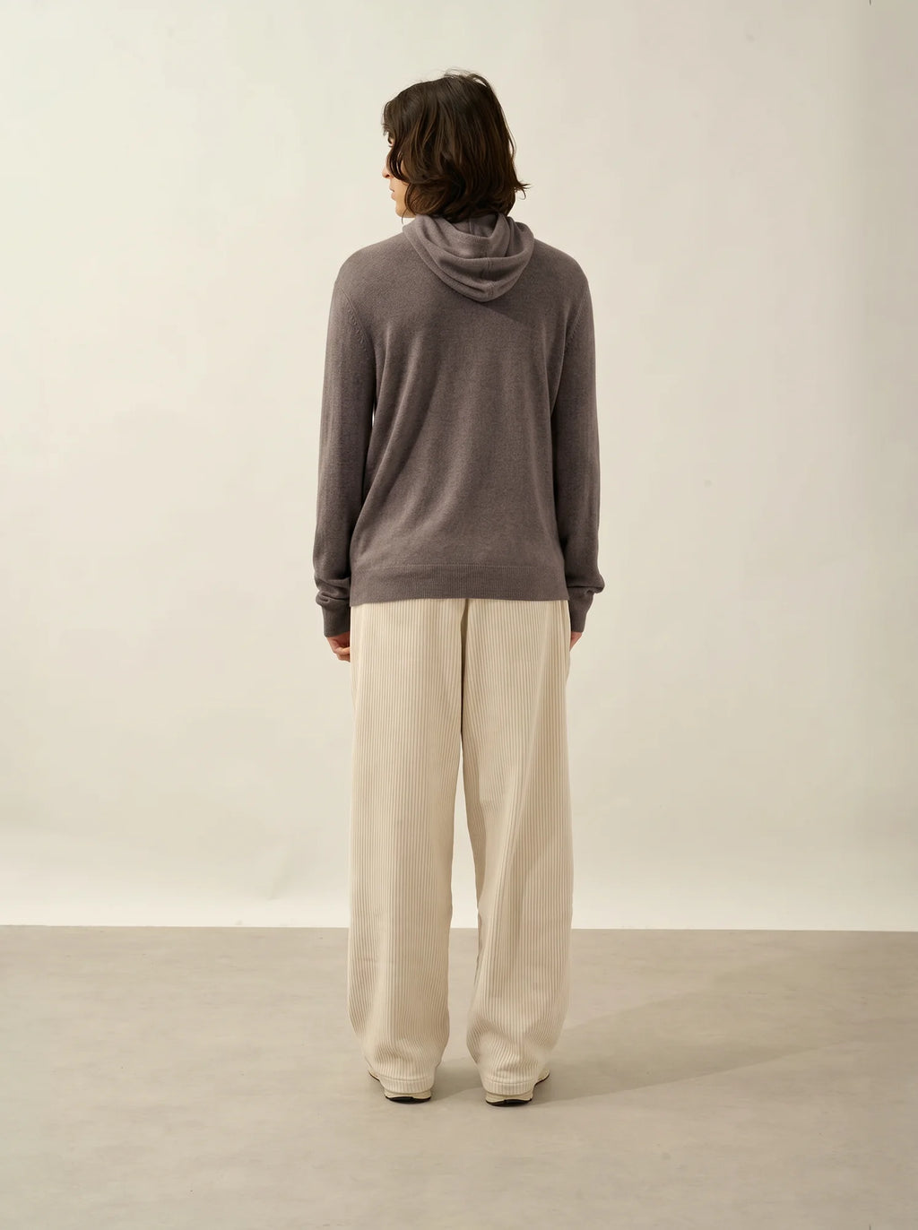 CASPER Pull Capuche Poche Kangourou Taupe Chiné
