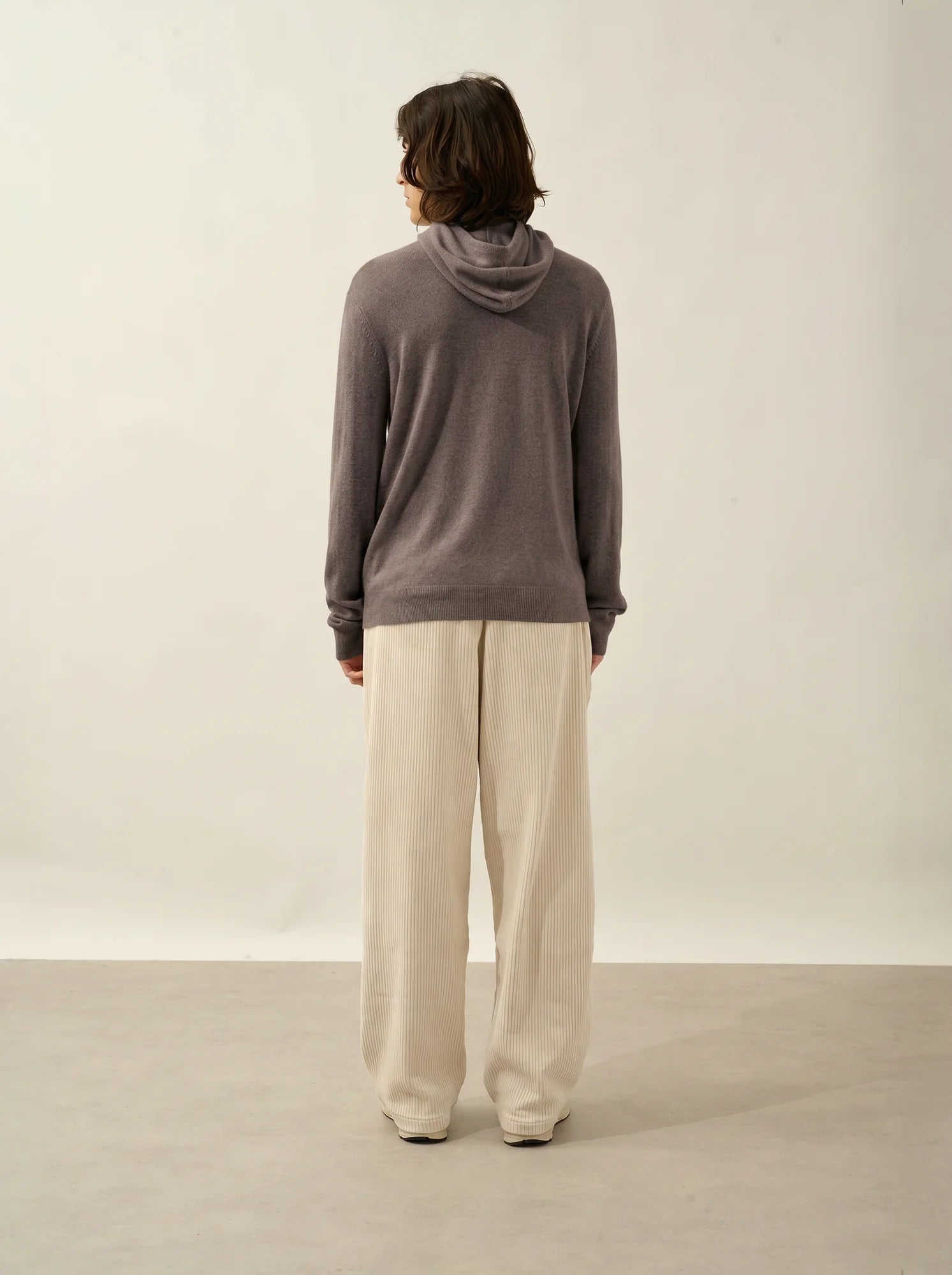 CASPER Pull Capuche Poche Kangourou Taupe Chiné