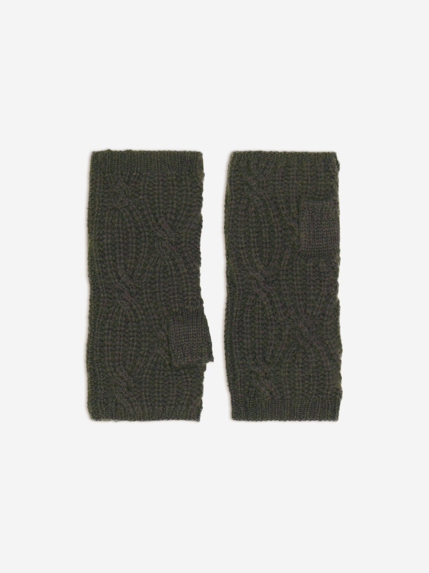 IRIS 6-ply khaki mittens, 100% cashmere