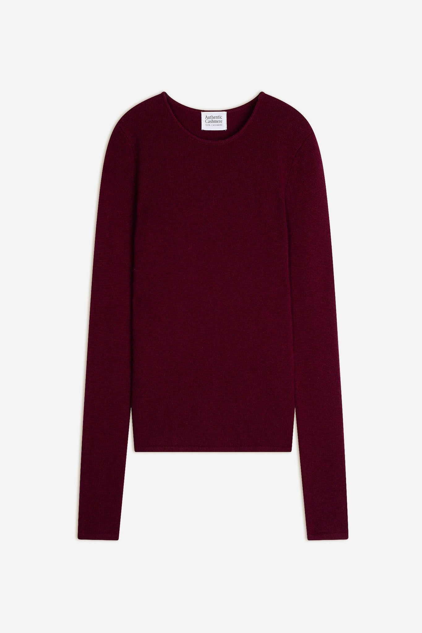 IVY Pullover mit Rundhalsausschnitt 4-fädig bordeauxrot 100% Kaschmir