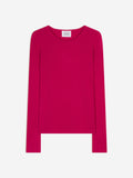 IVY pull col rond 4 fils fuchsia 100% cachemire