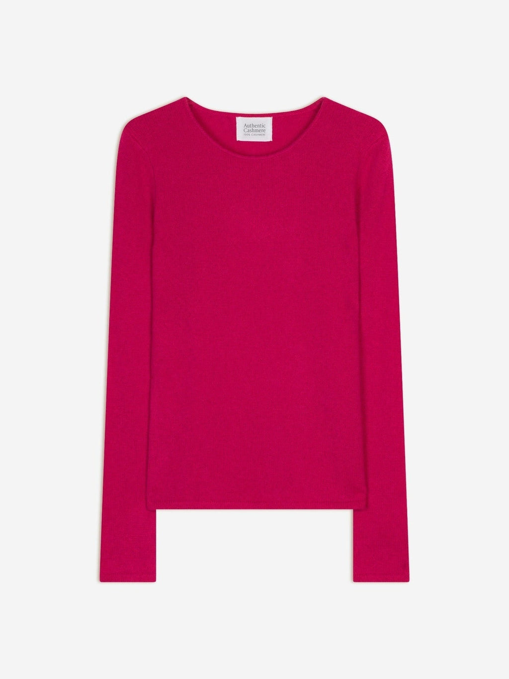 ivy pull col rond 4 fils fuchsia 100% cachemire