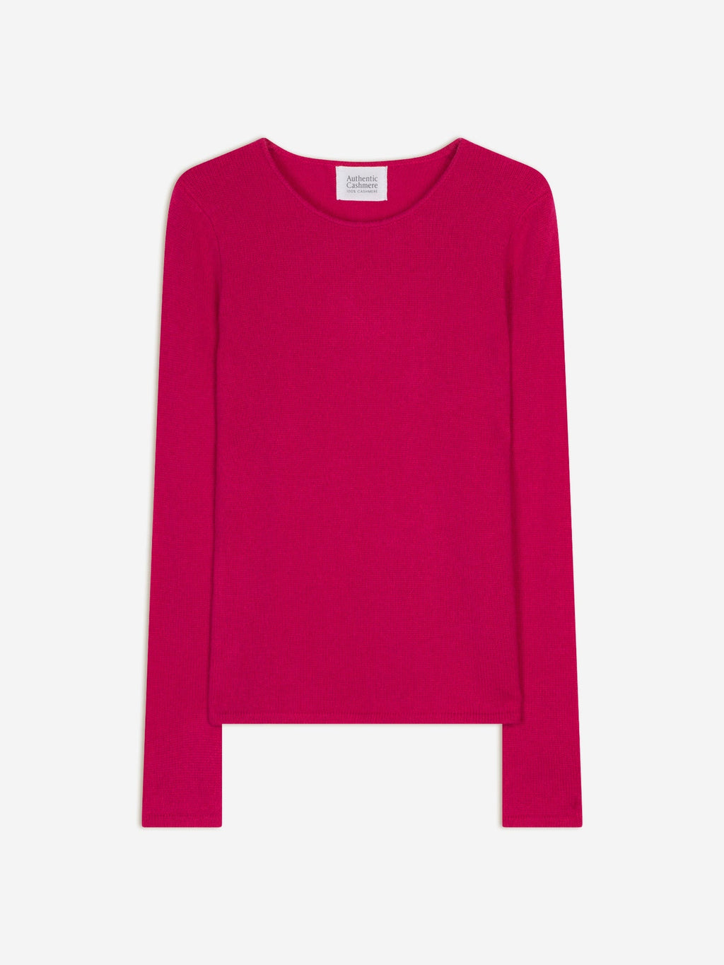 IVY pull col rond 4 fils fuchsia 100% cachemire