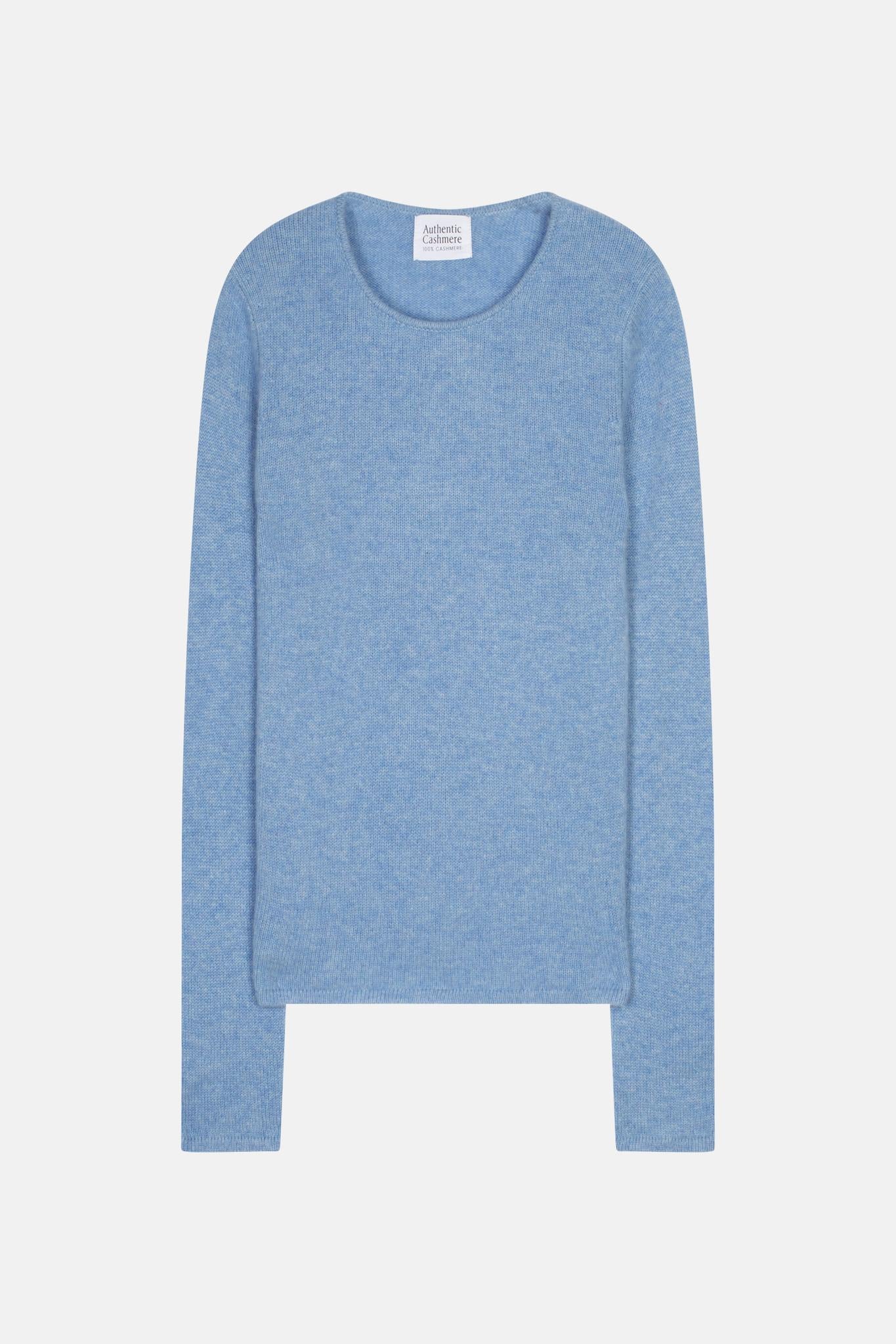 IVY pull col rond 4 fils sky 100% cachemire