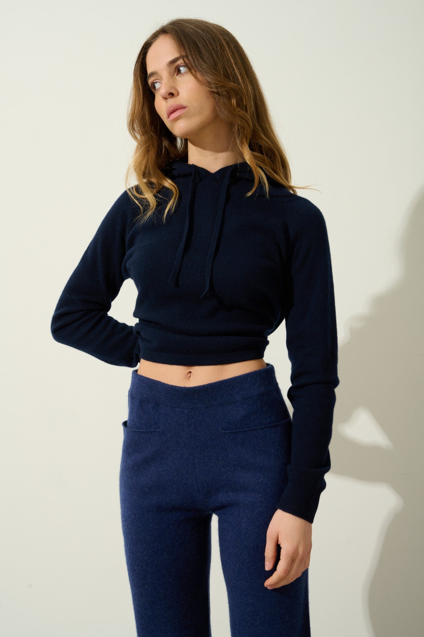 jigme jogging bleu nuit 100% cachemire