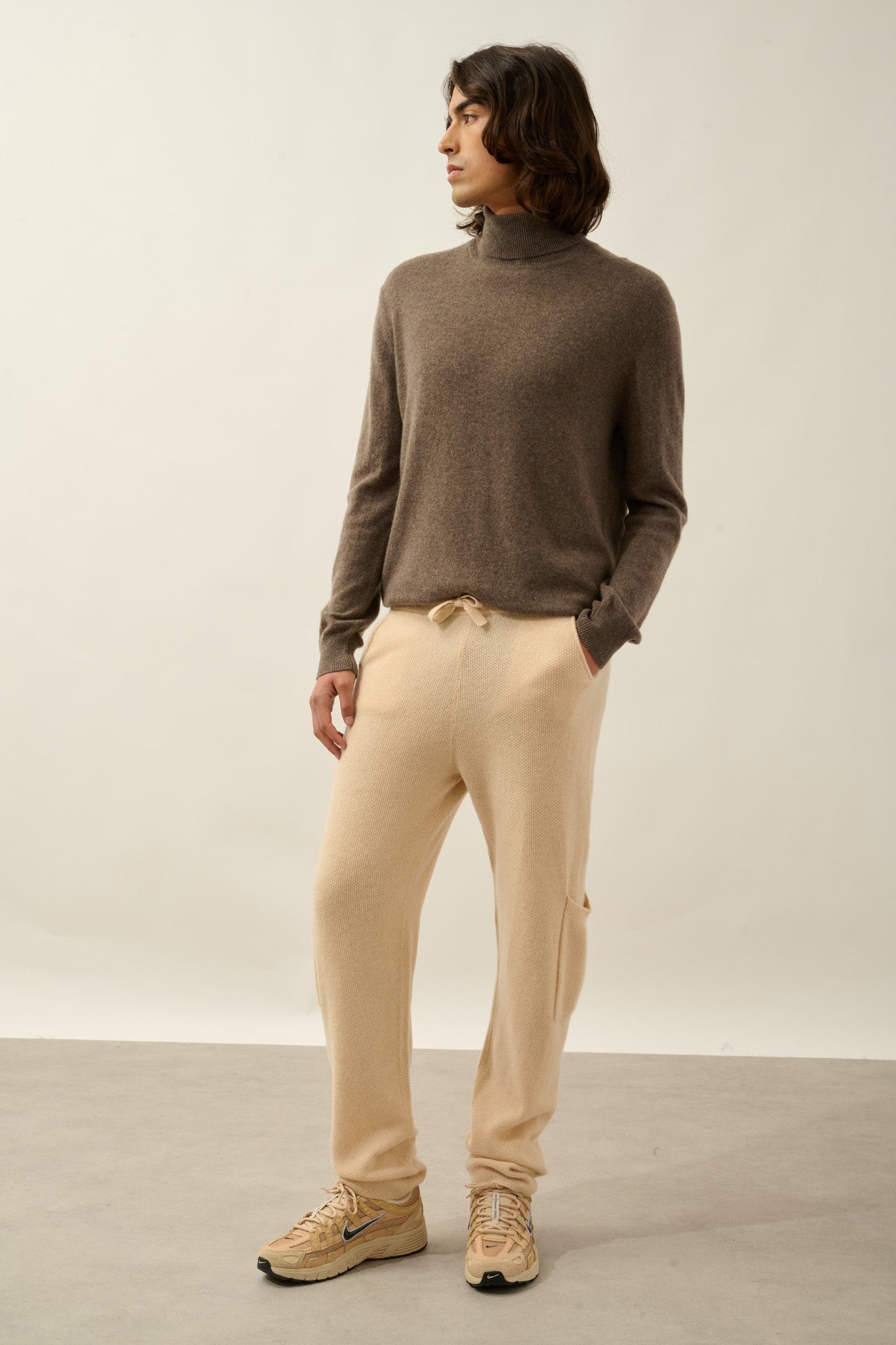 joey jogging 4 fils sable 100% cachemire