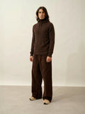 CASPER Pull Capuche Poche Kangourou Choco