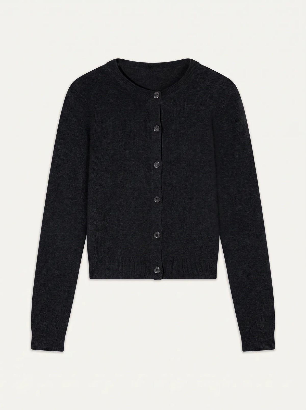 FLORINE Cardigan Col Rond Noir