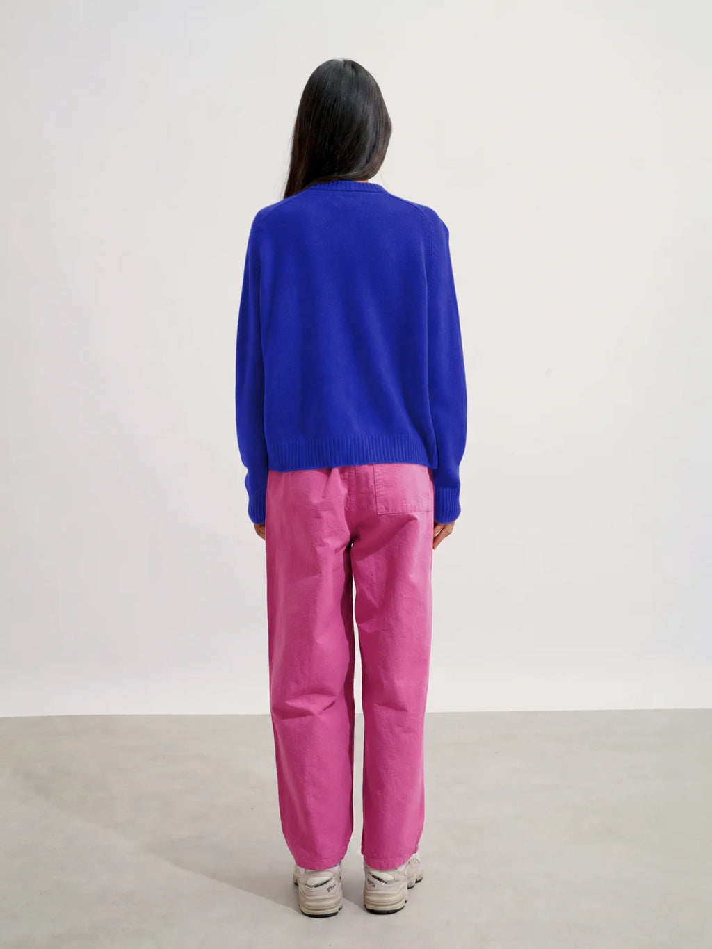 LORENA Pull Col Rond 4 Fils Indigo