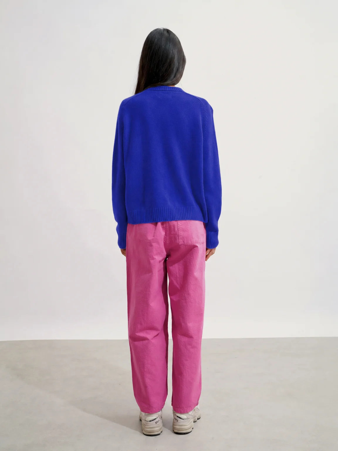LORENA Pull Col Rond 4 Fils Indigo