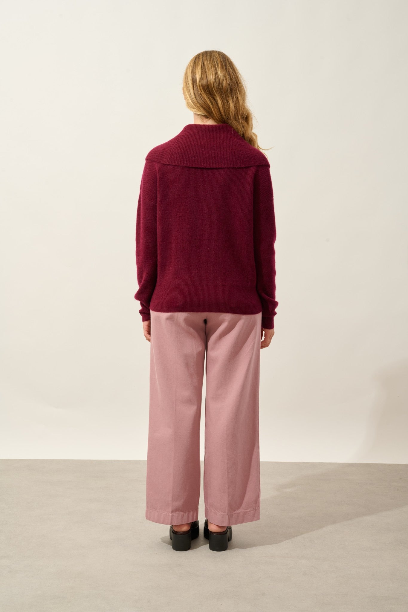 karma pull camionneur bordeaux 100% cachemire