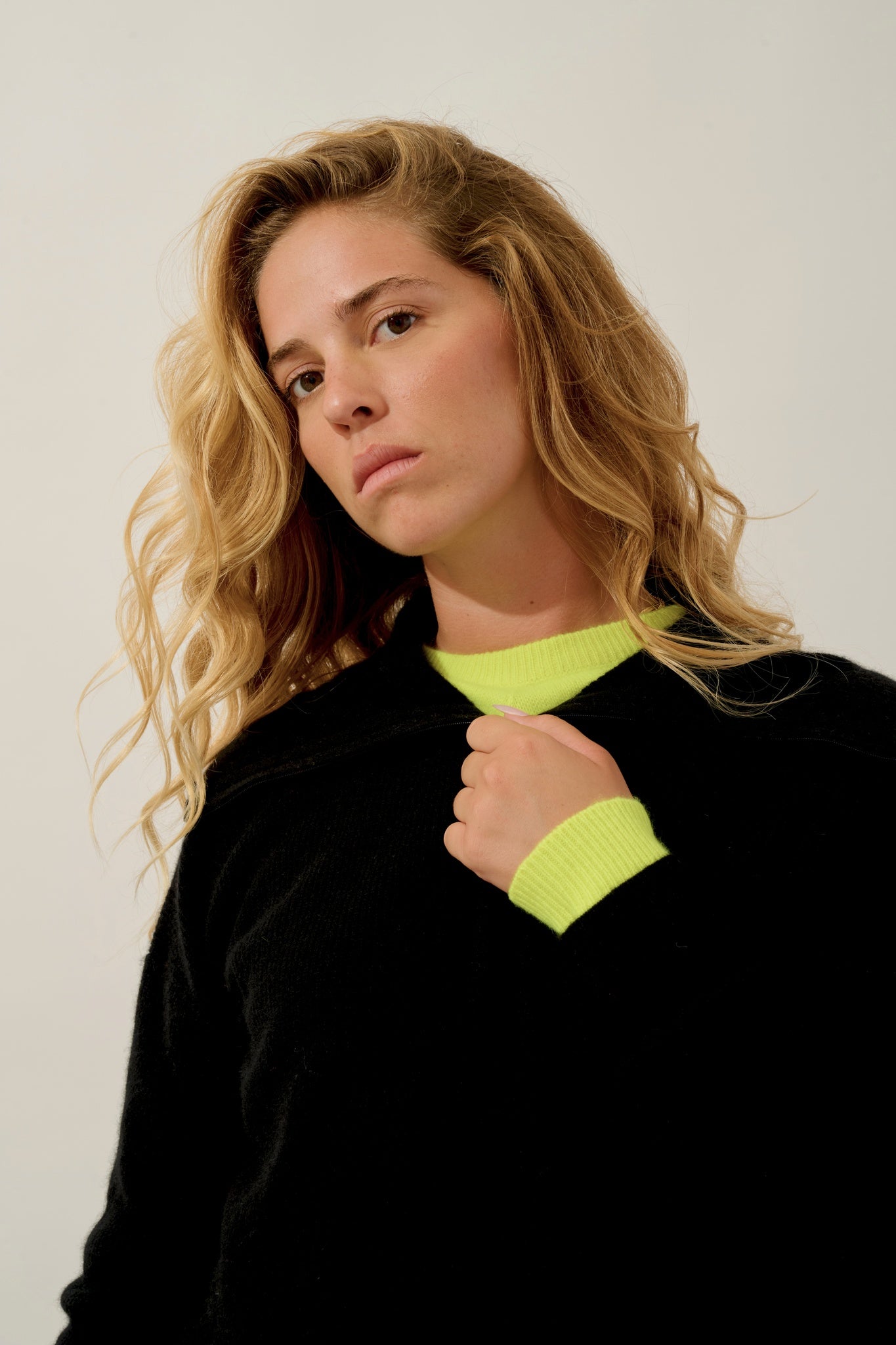 KARMA pull camionneur noir 100% cachemire