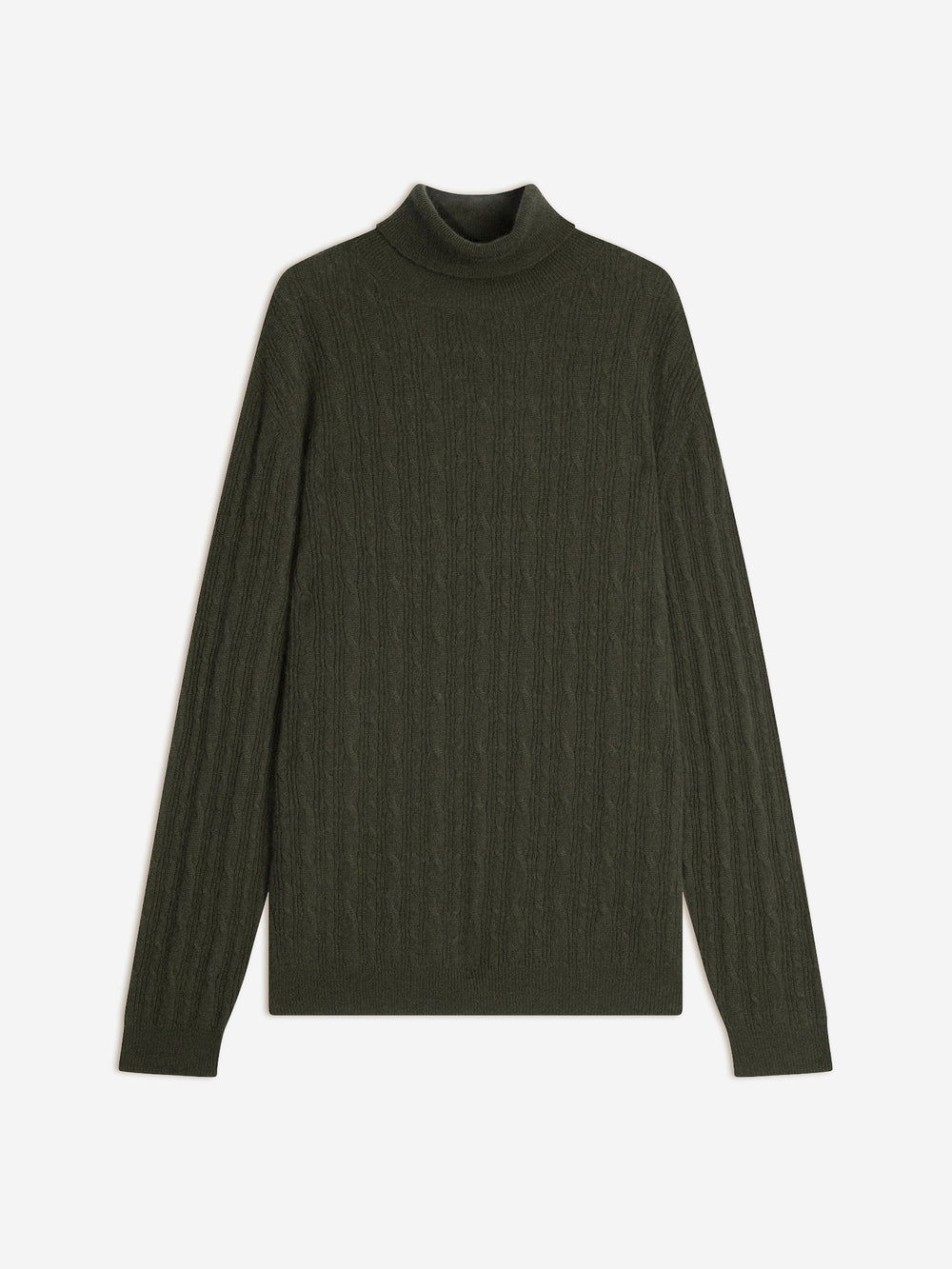 KONA khaki turtleneck sweater 100% cashmere