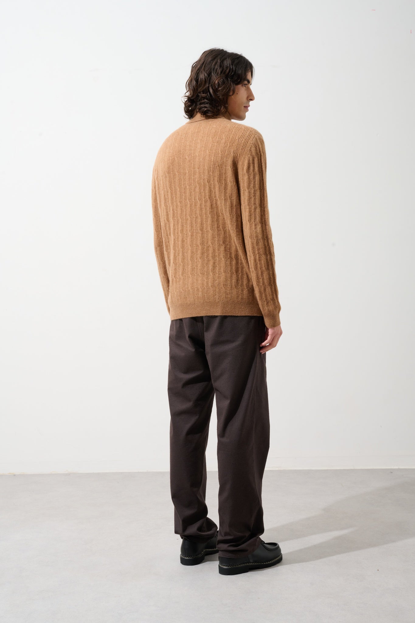 KONA pull col roulé noisette 100% cachemire