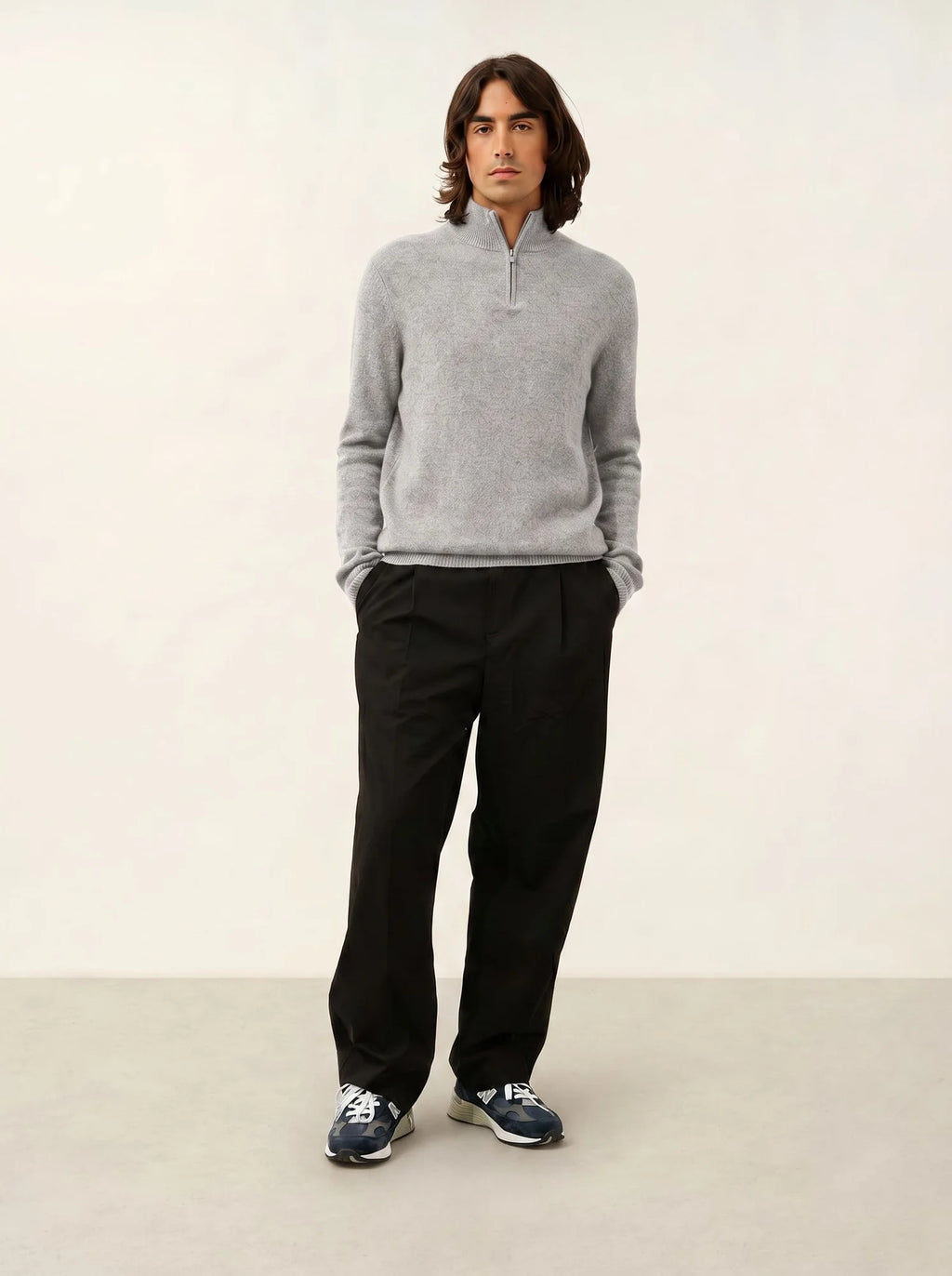 LYNA Pull Camionneur 4 Fils Nuage Chiné